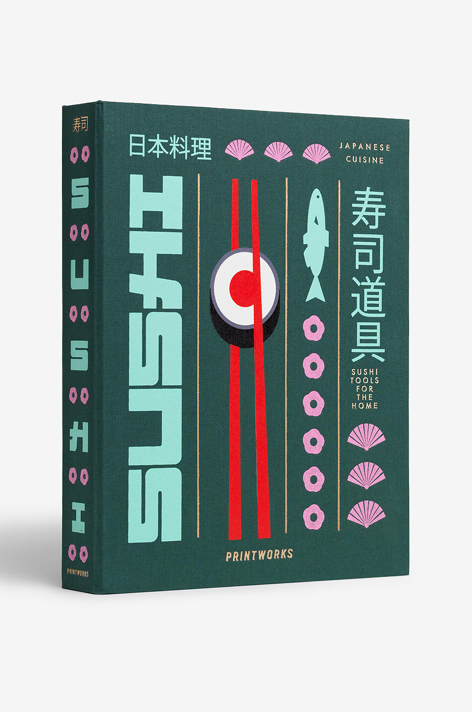 PRINTWORKS Sushi-Utensilien-Set aus Bambus und Edelstahl Haus DUNKELGRÜN 7