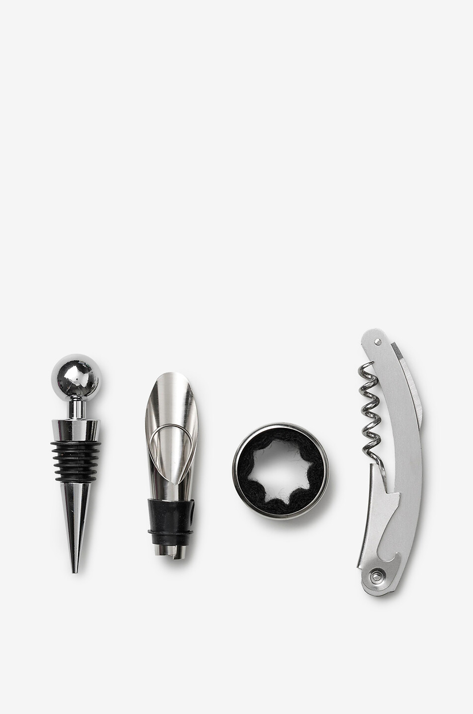PRINTWORKS Wine accessories gift set in steel with corkscrew Home GREEN 8