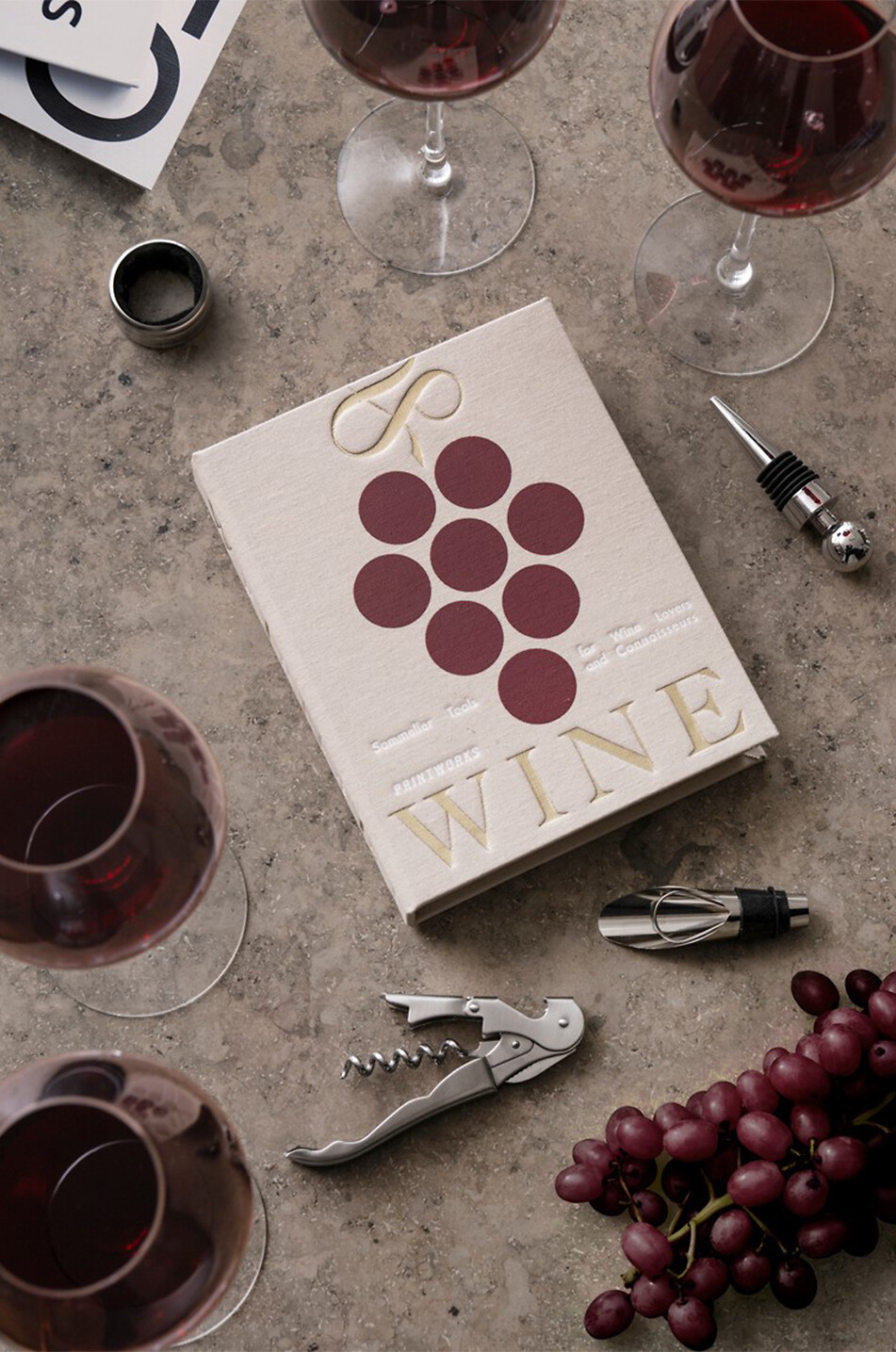 PRINTWORKS Coffret d'accessoires à vin en acier The Essentials - Wine Tools Maison BEIGE 3