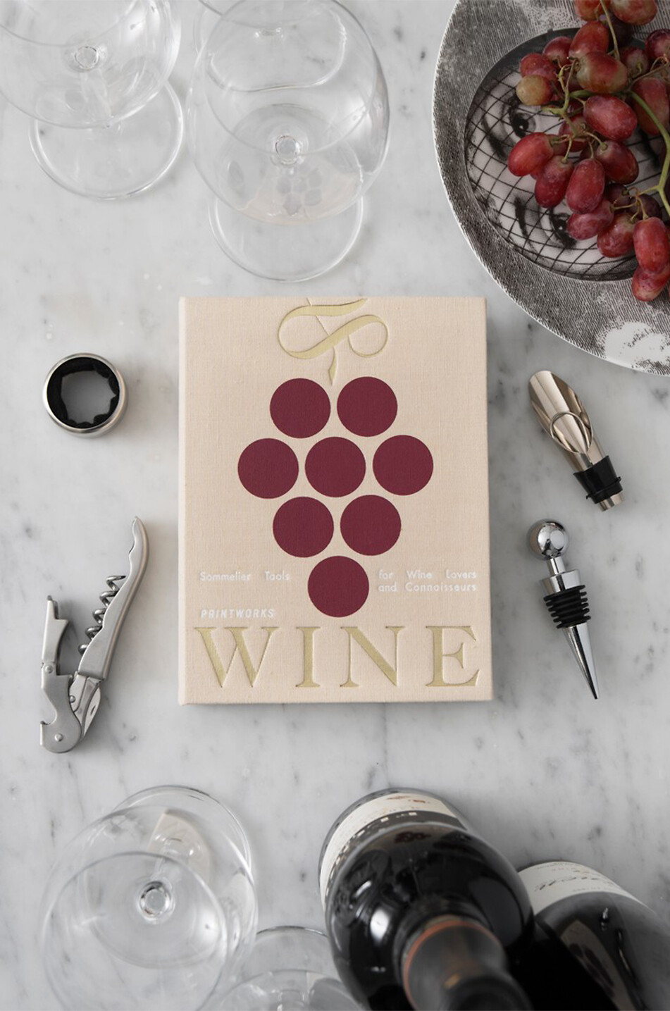 PRINTWORKS Coffret d'accessoires à vin en acier The Essentials - Wine Tools Maison BEIGE 5