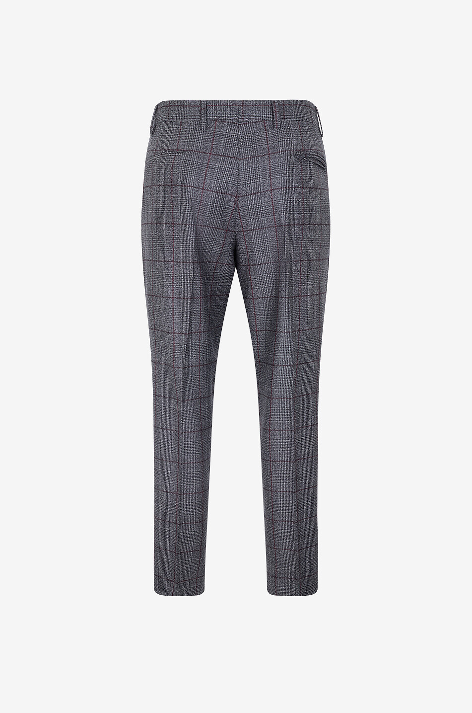 BONGENIE Virgin wool checked cigarette trousers Men DARK GREY 2