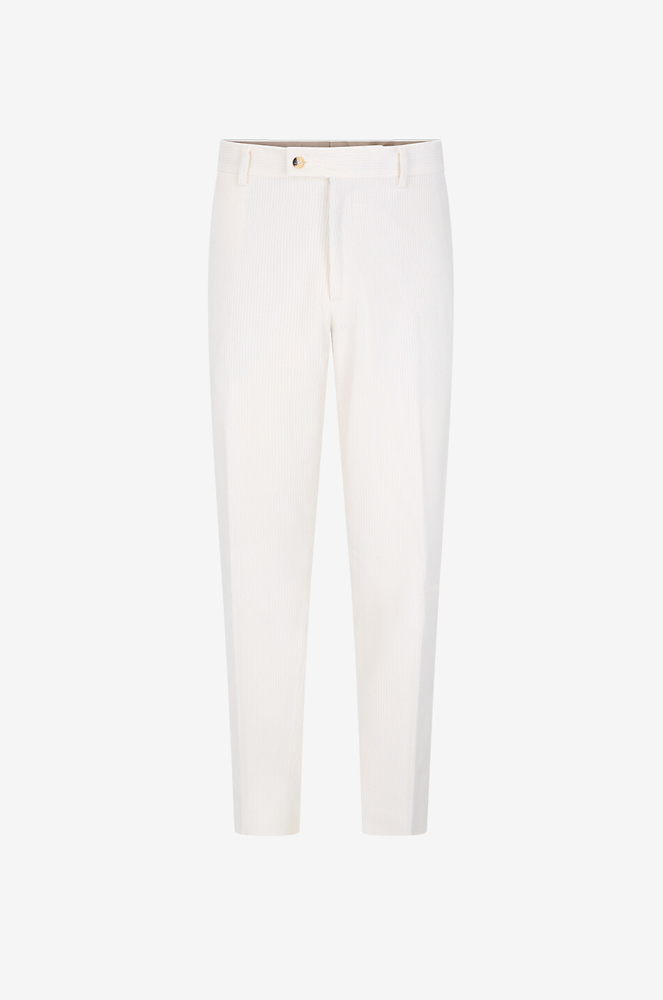 MAURIZIO BALDASSARI Straight-leg mixed cotton corduroy trousers Men EGGSHELL 1