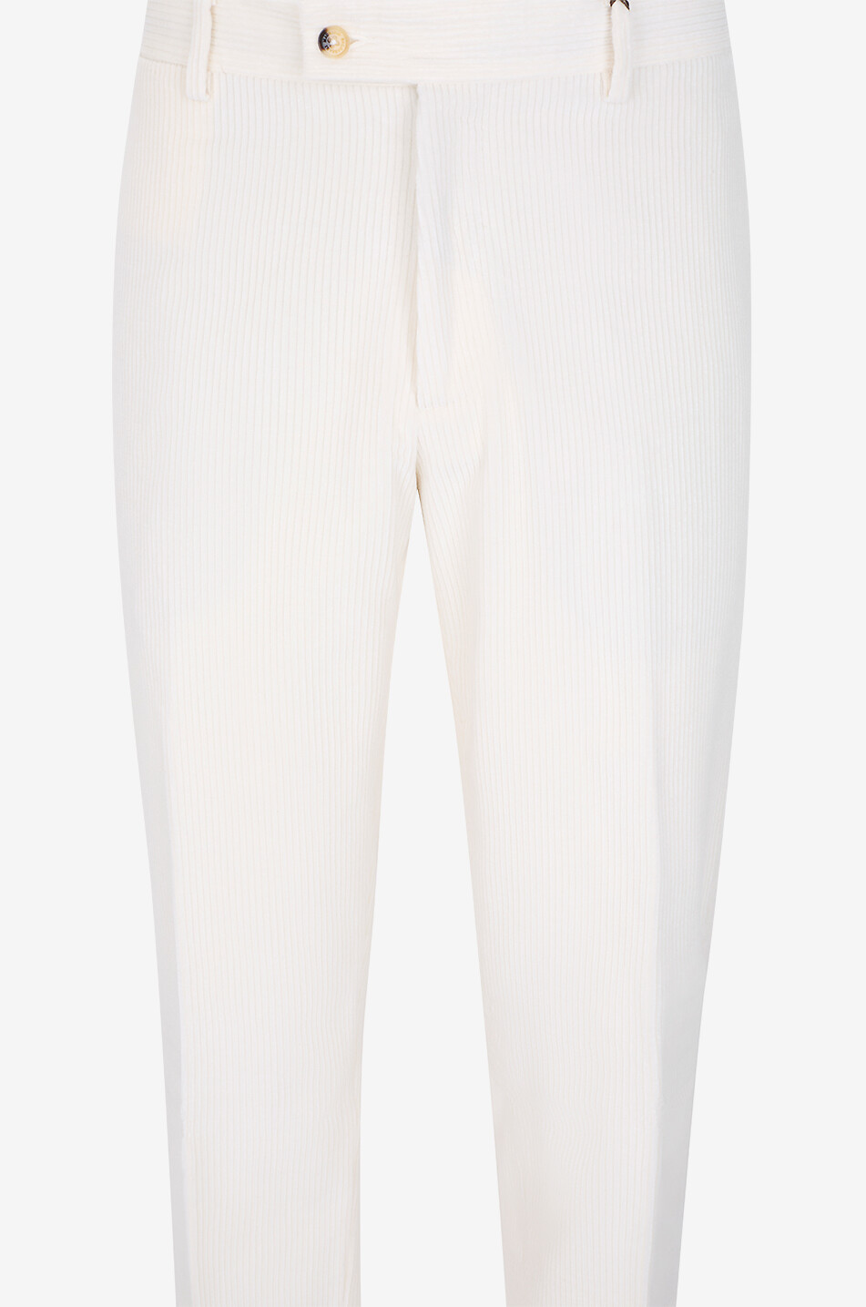 MAURIZIO BALDASSARI Straight-leg mixed cotton corduroy trousers Men EGGSHELL 3