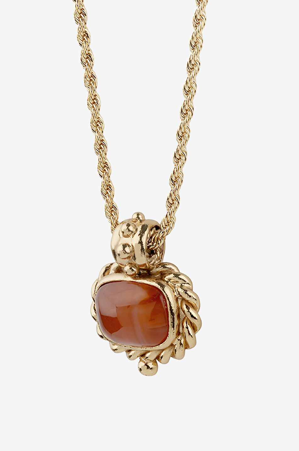 GAS BIJOUX Goldene Halskette mit Cabochon-Anhänger Amarante Damen GOLDEN 2
