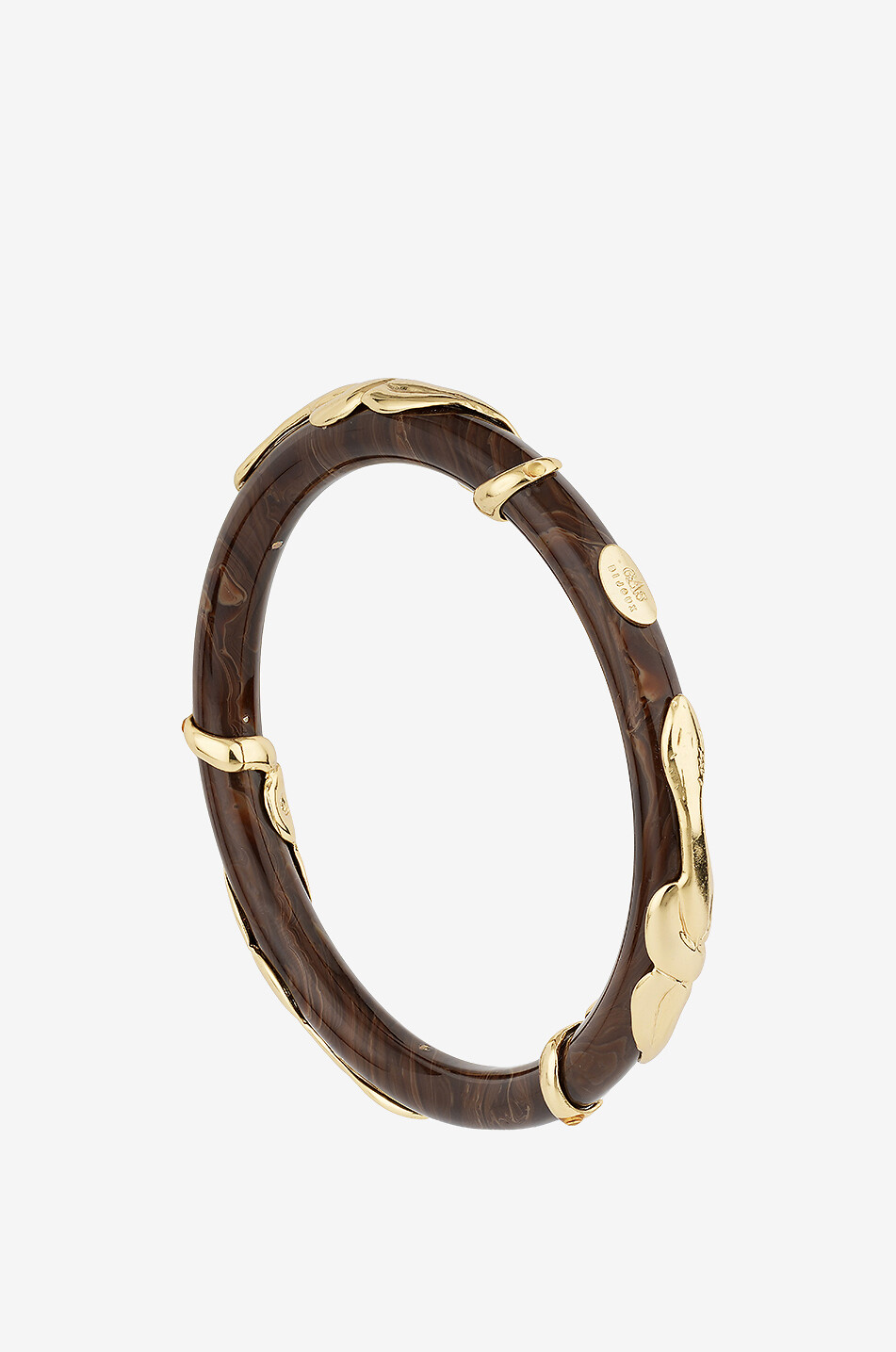 GAS BIJOUX Armreif in Schildpatt-Optik mit goldenen Details Cobra Damen DUNKELBRAUN 2