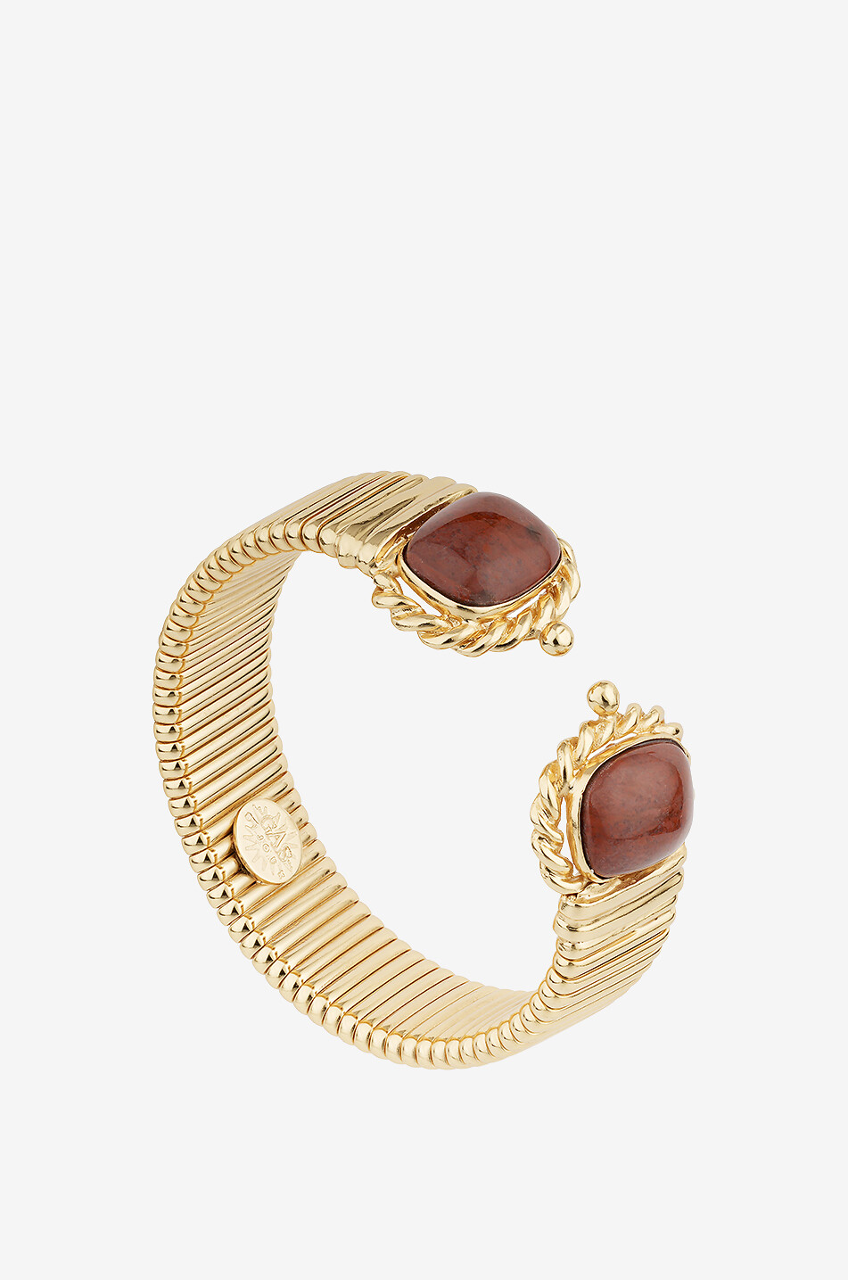 GAS BIJOUX Goldener flexibler Armreif mit Cabochons Amarante Double Damen GOLDEN 2