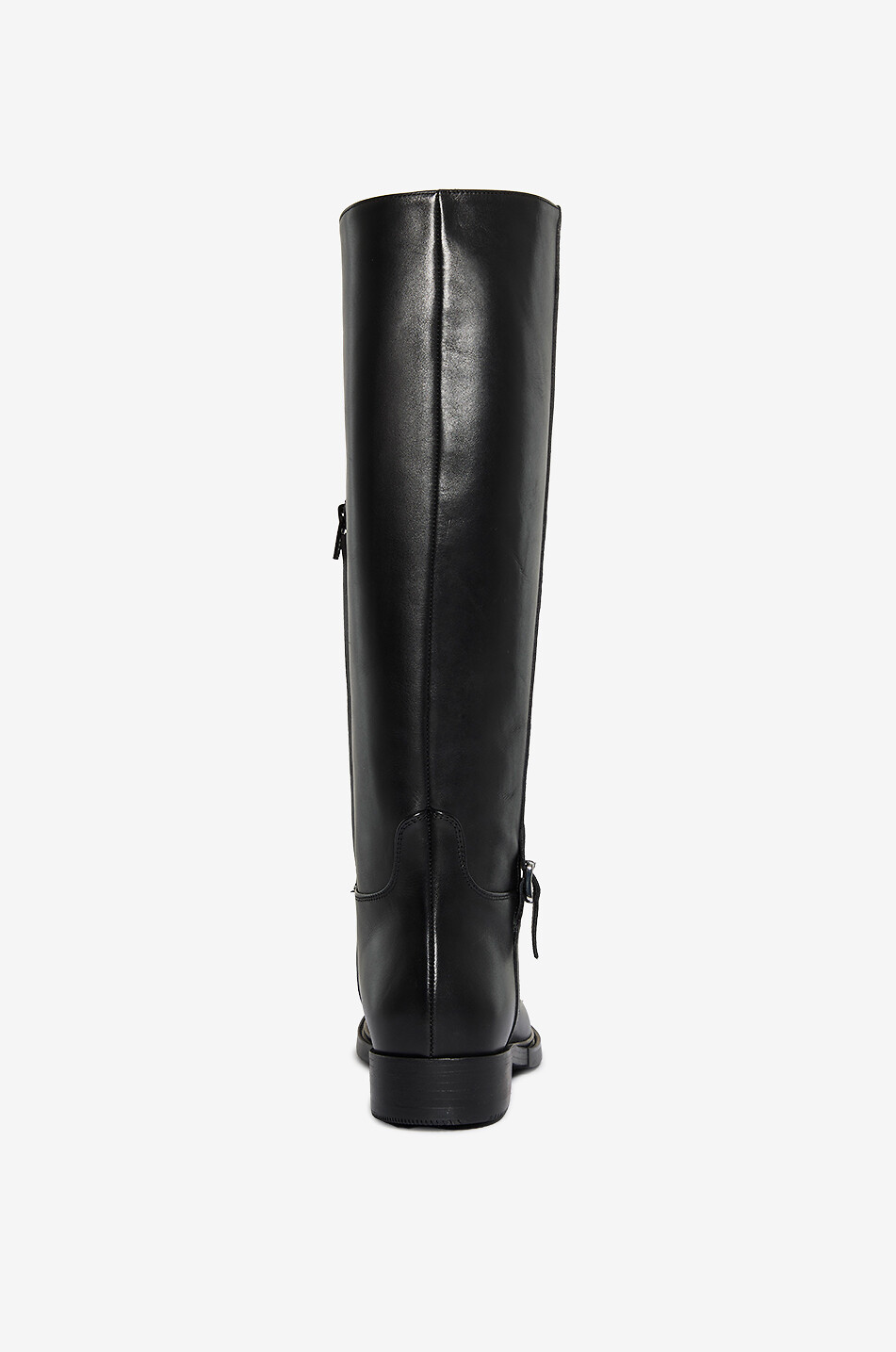 BONGENIE Flache Stiefel aus Kalbsleder mit Schnalle Peder Ranch Damen SCHWARZ 4