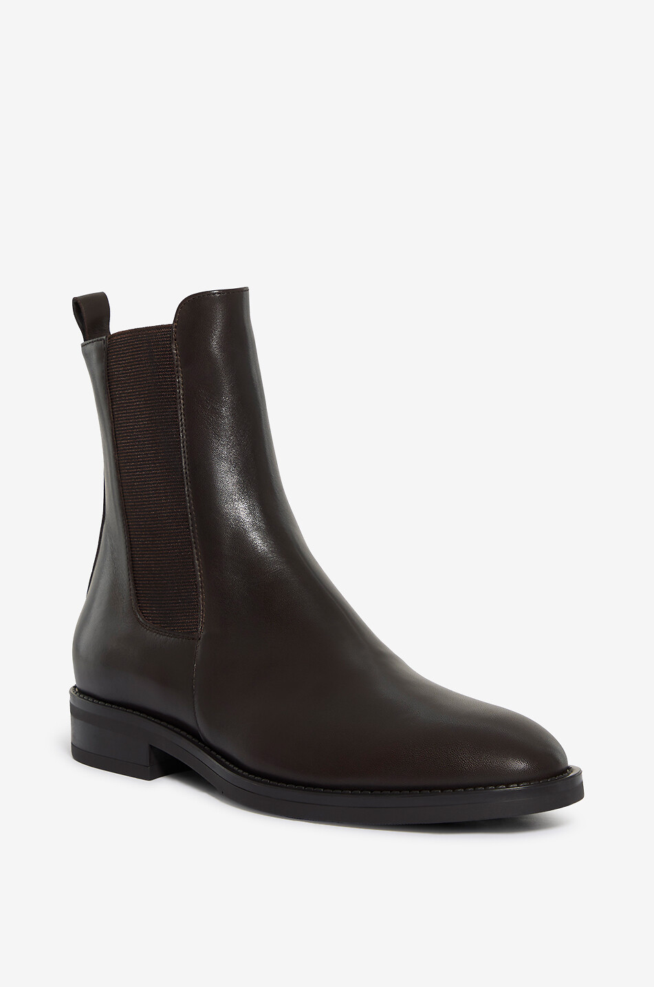 BONGÉNIE Bottines chelsea en cuir de veau lisse Alice Savana Femme MARRON FONCÉ 1