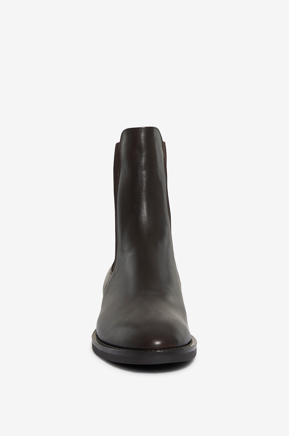 BONGÉNIE Bottines chelsea en cuir de veau lisse Alice Savana Femme MARRON FONCÉ 2