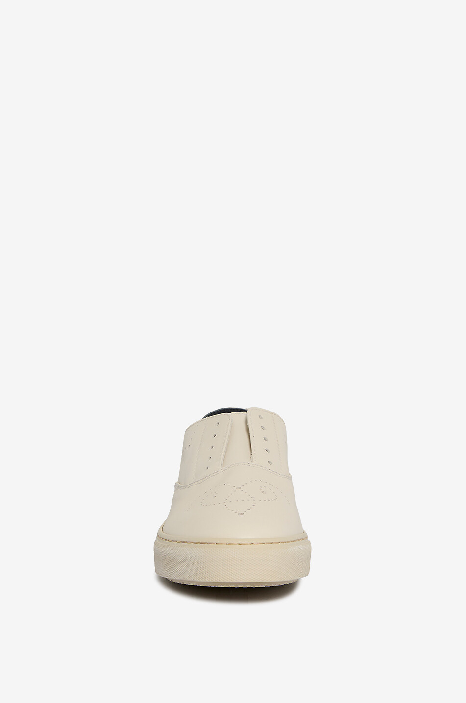 FRATELLI ROSSETTI Slip-on perforated leather sneakers Women EGGSHELL 2