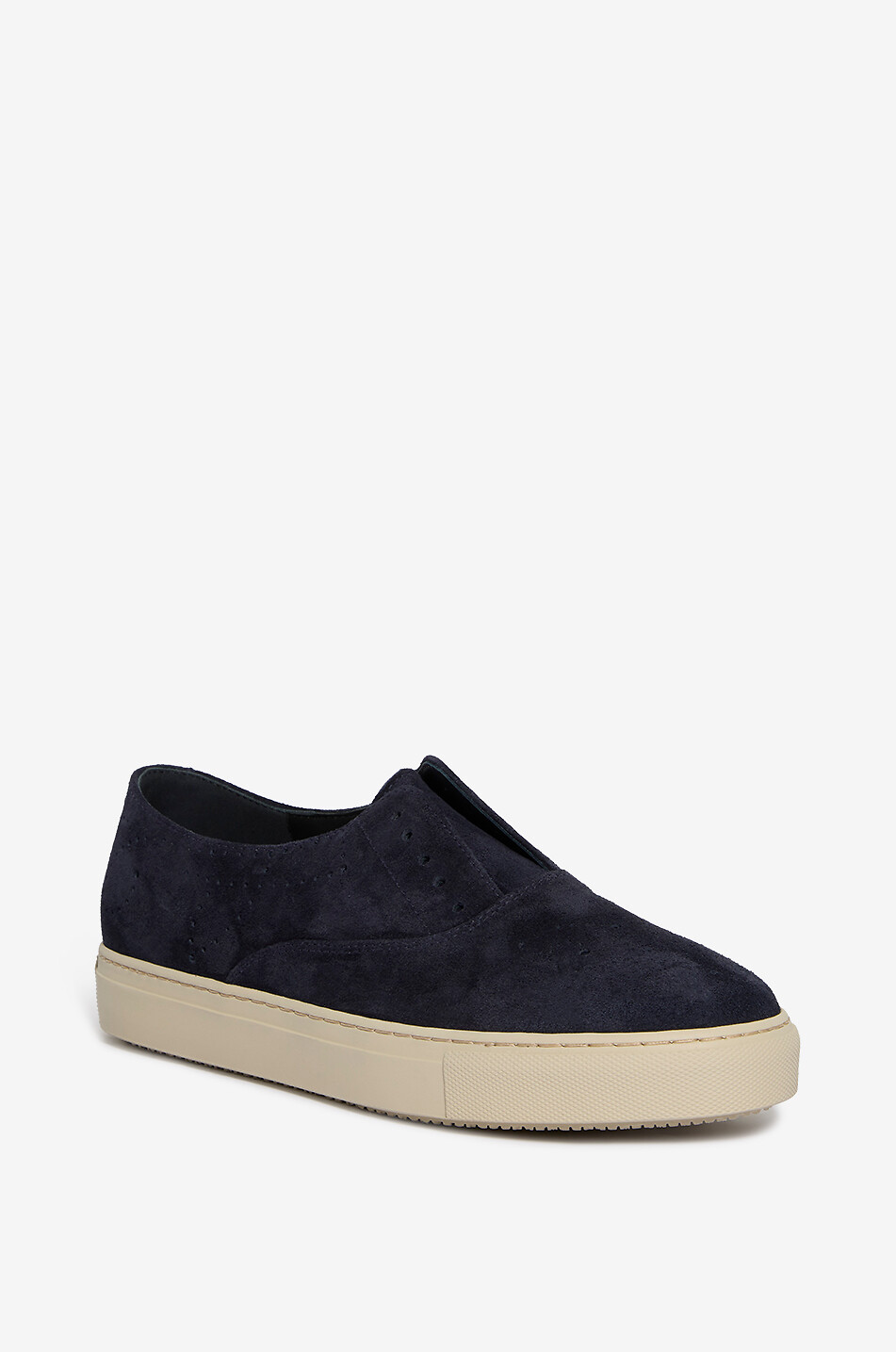 FRATELLI ROSSETTI Baskets slip-on perforées en daim Hobo Sport Femme BLEU MOYEN 1