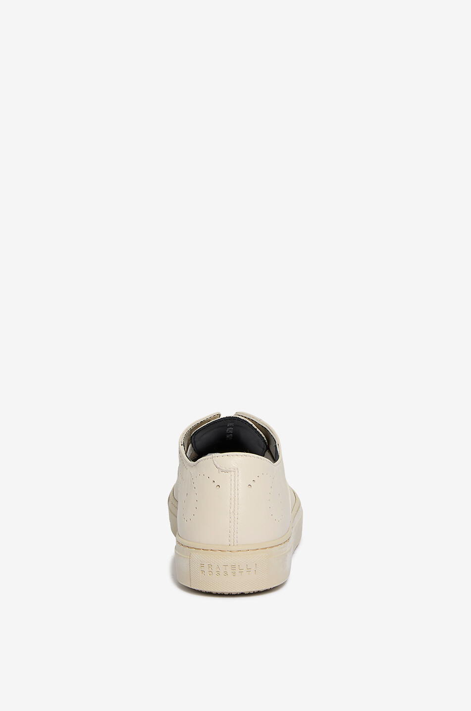 FRATELLI ROSSETTI Slip-on perforated leather sneakers Women EGGSHELL 4