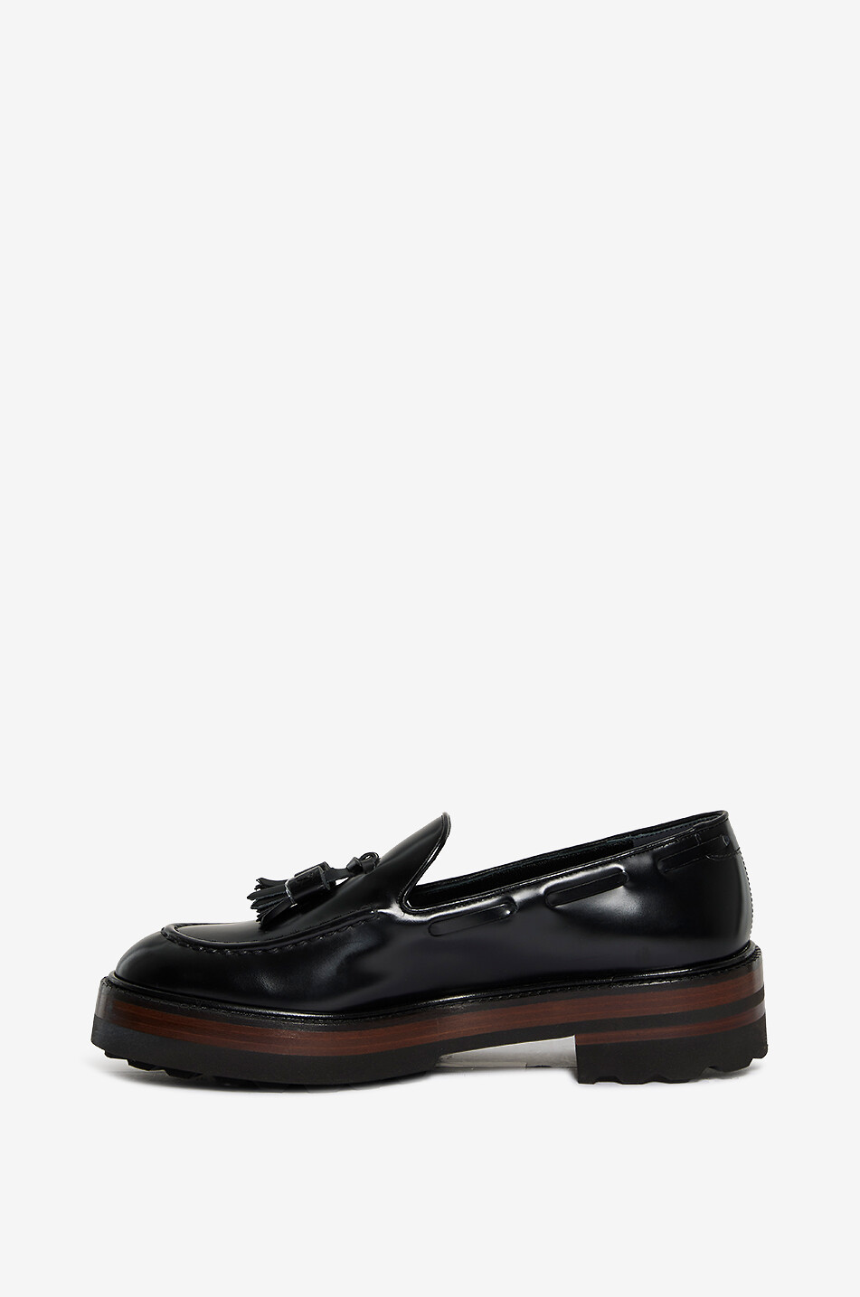 FRATELLI ROSSETTI Brera patent leather tassel loafers Women BLACK 3