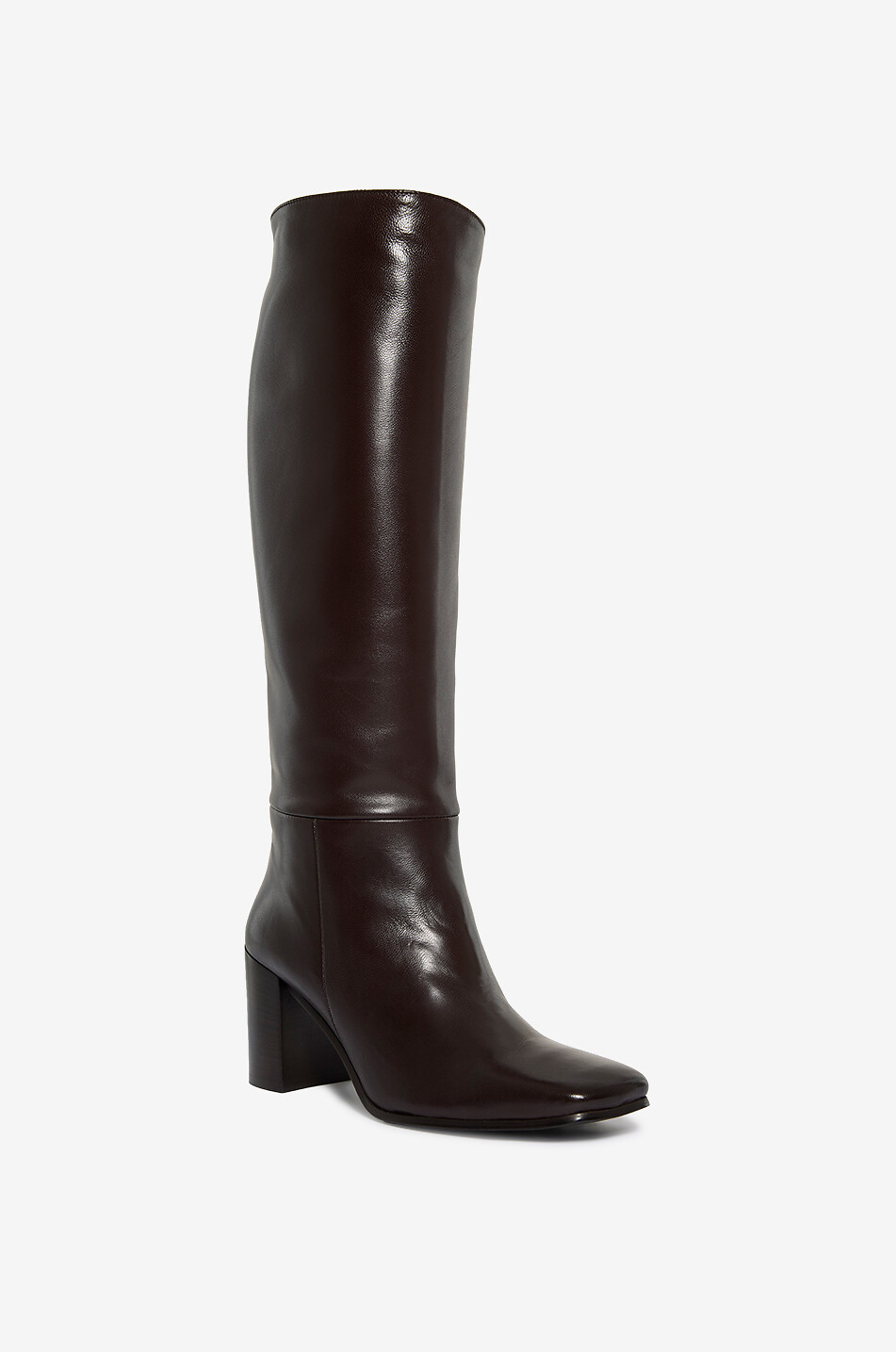 Bottes à talon carré en cuir nappa Maxim