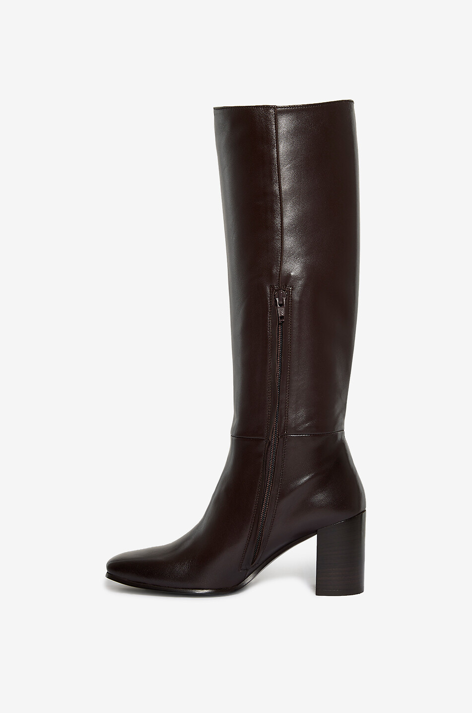GUGLIELMO ROTTA Bottes à talon carré en cuir nappa Maxim Femme MARRON FONCÉ 3