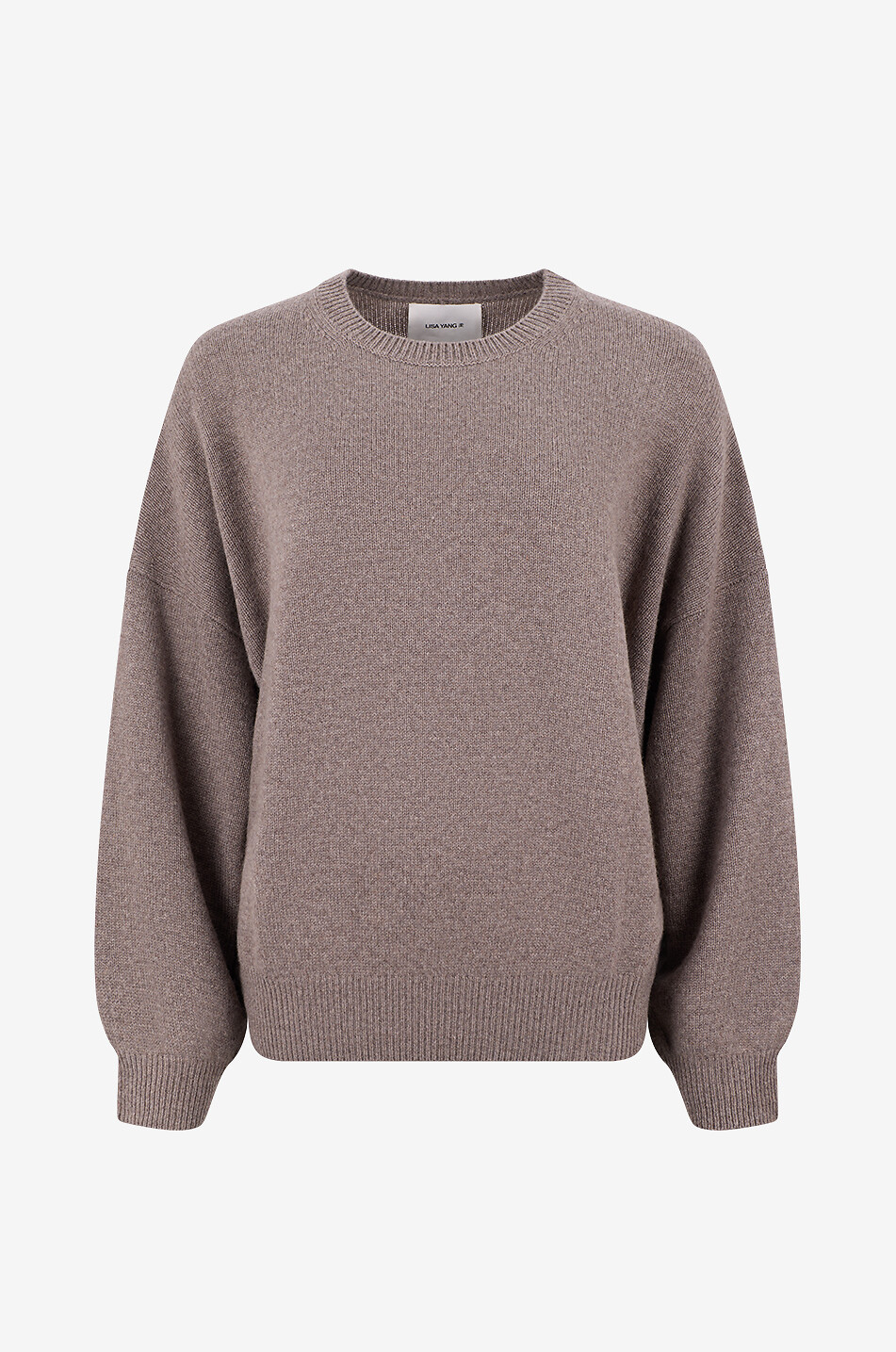 LISA YANG Pull ample en cachemire à col rond Veira Femme MARRON 1