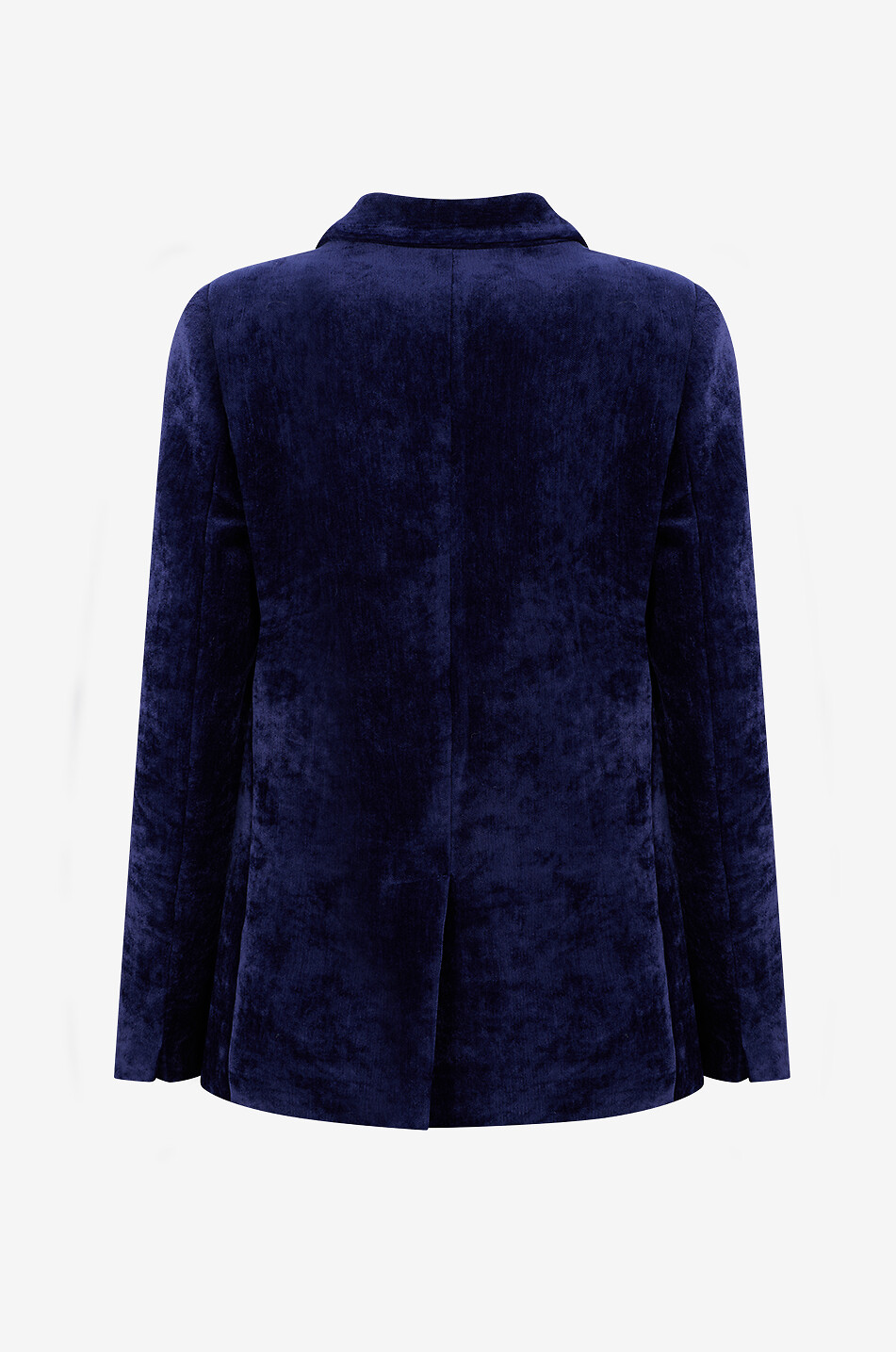 FORTE FORTE Velvet twill double-breasted fitted blazer Women DARK BLUE 2