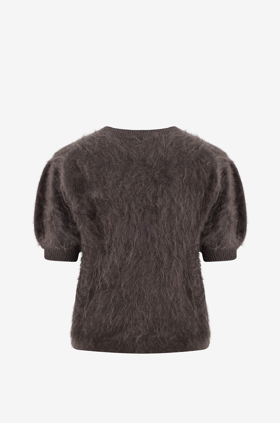LISA YANG Cardigan à col rond en cachemire brossé Lucianne Femme VERT FONCÉ 2