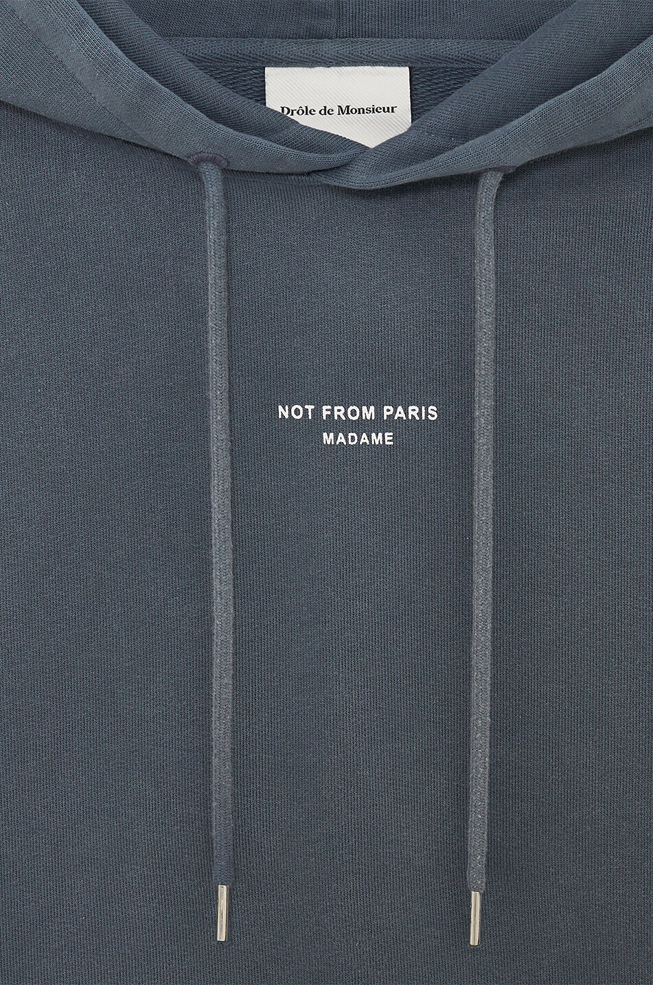 DROLE DE MONSIEUR Sweat-shirt à capuche en coton à logo Homme GRIS FONCÉ 2