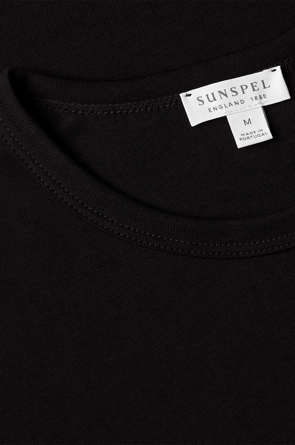 SUNSPEL Round neck Supima cotton jersey T-shirt Men BLACK 5