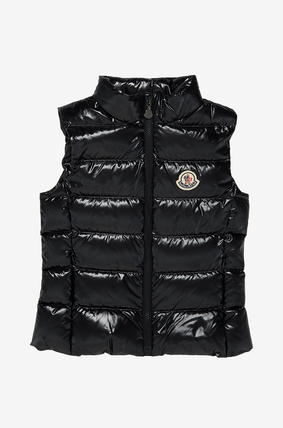 Ghany girl's sleeveless shiny nylon down jacket