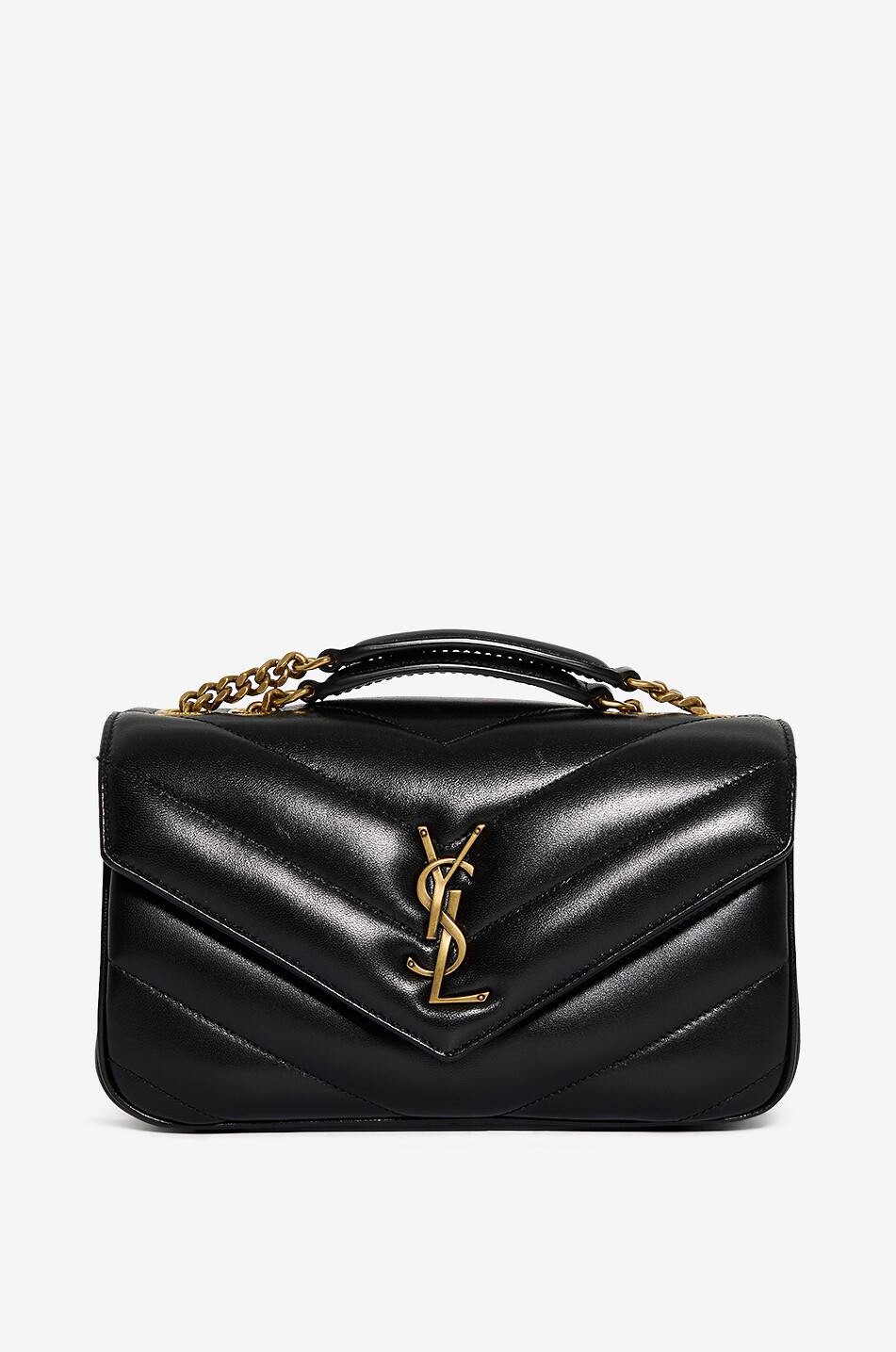 Sac porté épaule en cuir d'agneau matelassé Loulou Small