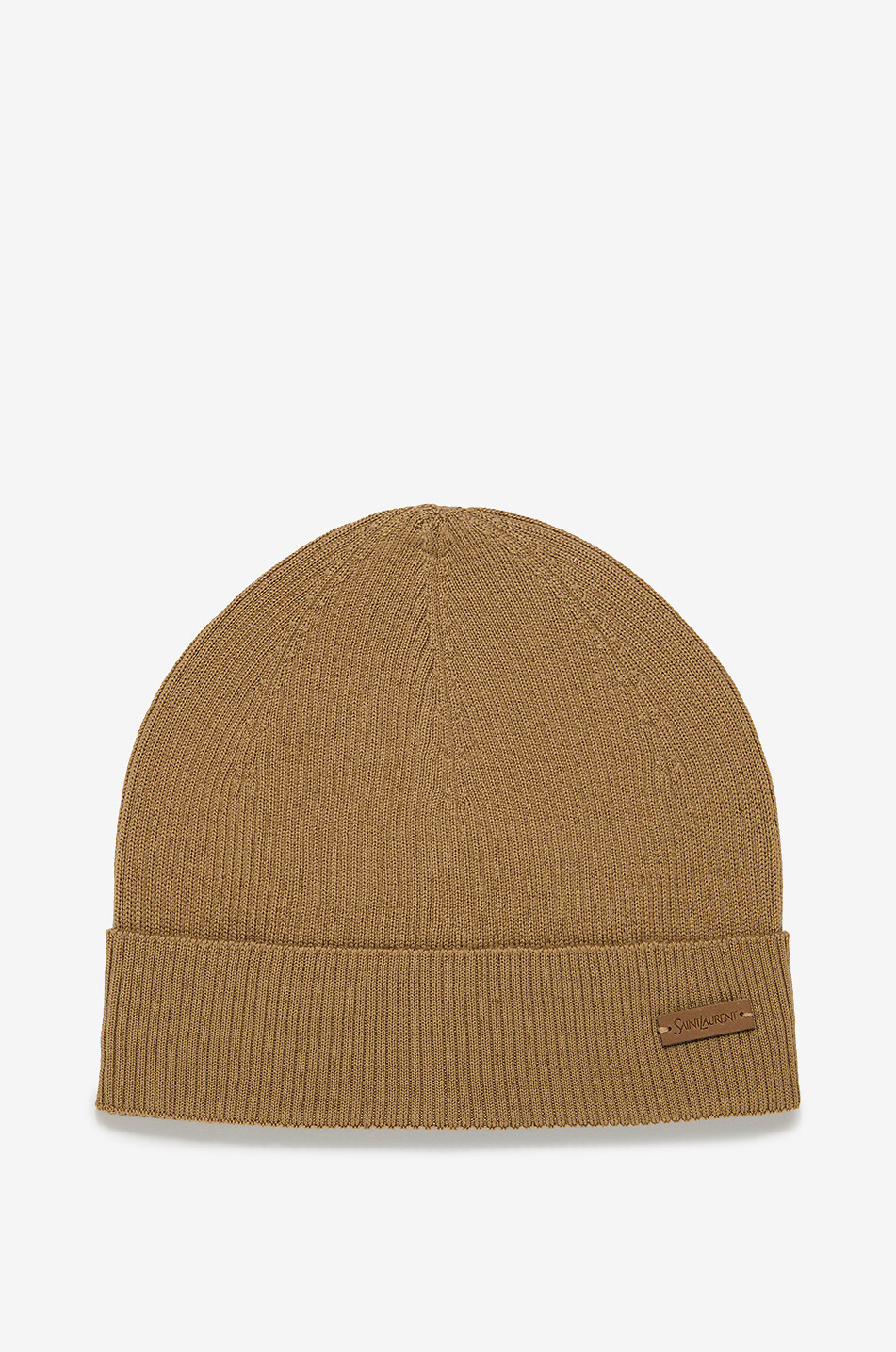 Strickmütze mit Umschlag aus Wolle