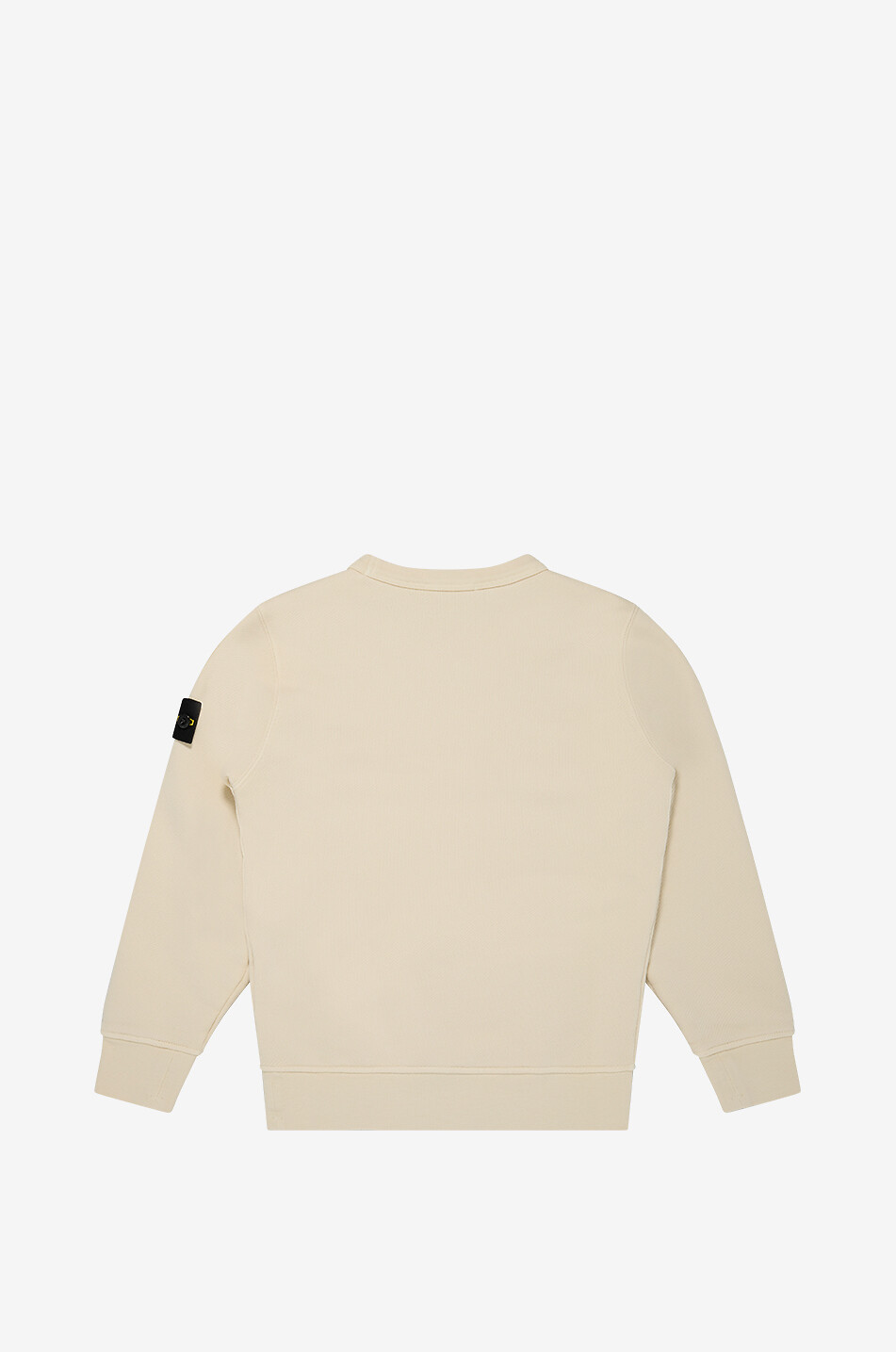 STONE ISLAND JUNIOR 6100009 Diagonal Organic Cotton Fleece Old Effect boys' crewneck sweatshirt Boy Light beige 2