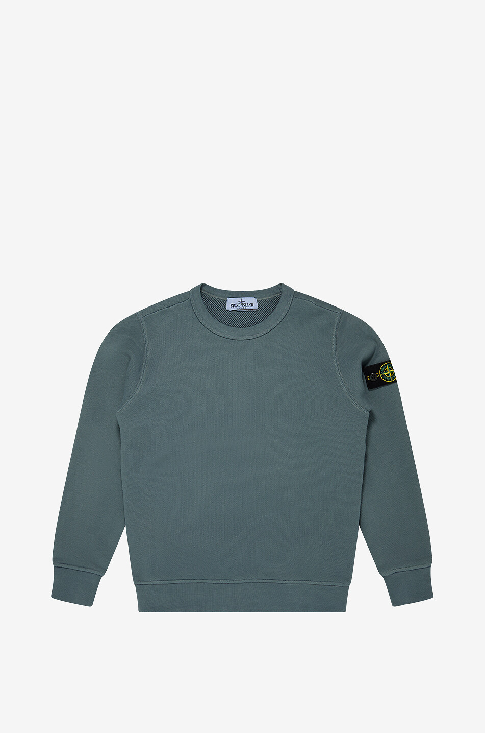 STONE ISLAND JUNIOR Rundhals-Sweatshirt für Jungen 6100009 Diagonal Organic Cotton Fleece Old Effect Junge BLAU 1