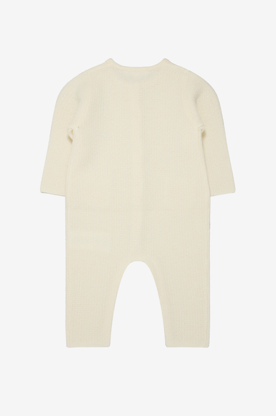 TARTINE ET CHOCOLAT Babywear long cashmere jumpsuit with patch pockets Baby EGGSHELL 2