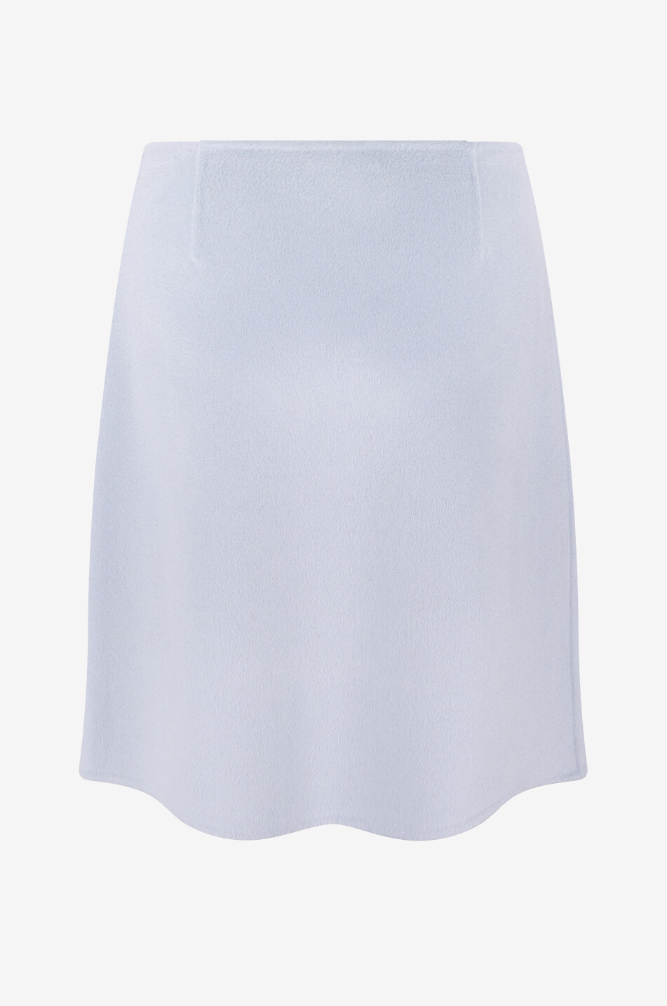 HEMISPHERE Mini-jupe trapèze en flanelle de laine Femme BLEU CLAIR 2