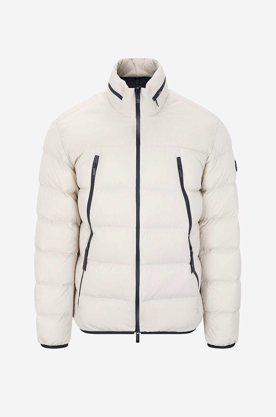 MONCLER Kurze gesteppte Daunenjacke mit Stehkragen Dalalven Herren CREMEFARBEN 1
