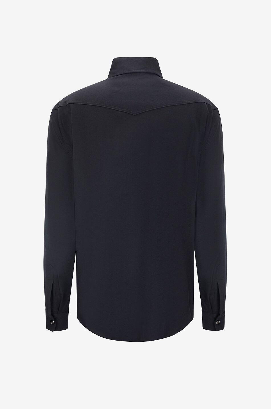 MARCO PESCAROLO Chemise à manches longues en flanelle de laine vierge Ribot Homme NOIR 2