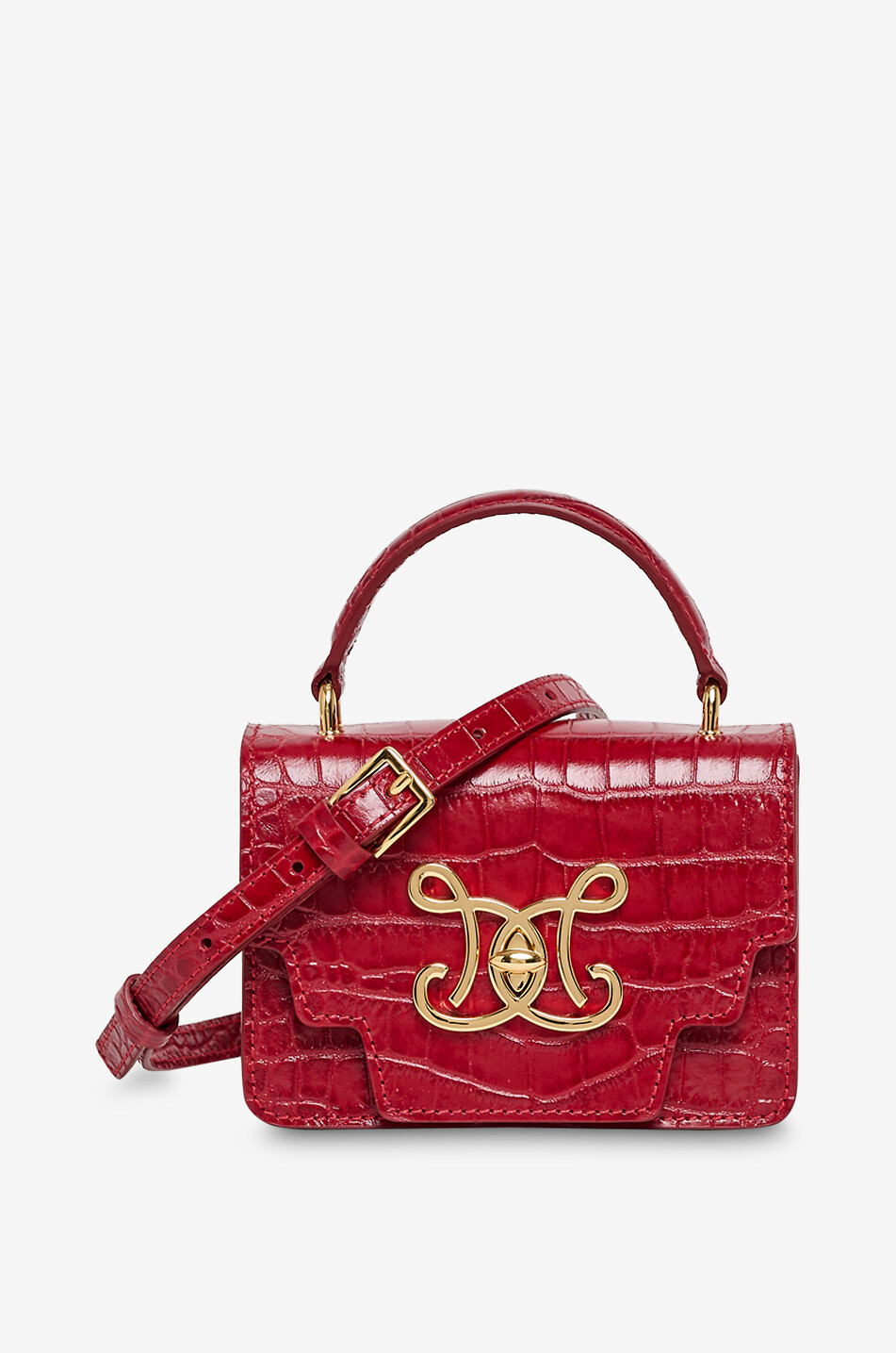 Sac à main en cuir effet crocodile MiniBox Faux Croc