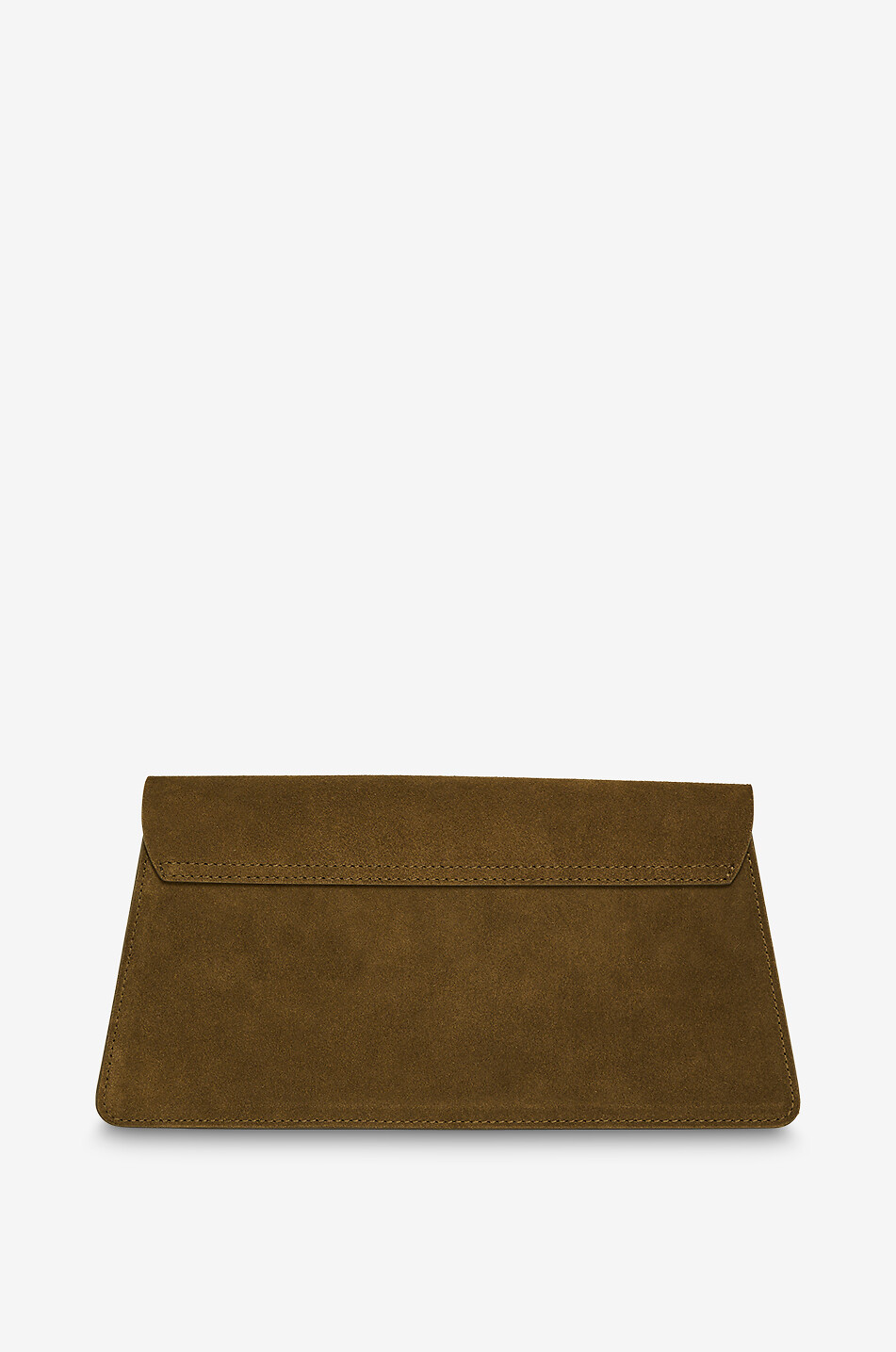 DE MARQUET Fancy Suede suede clutch bag with shoulder strap Women KHAKI 2