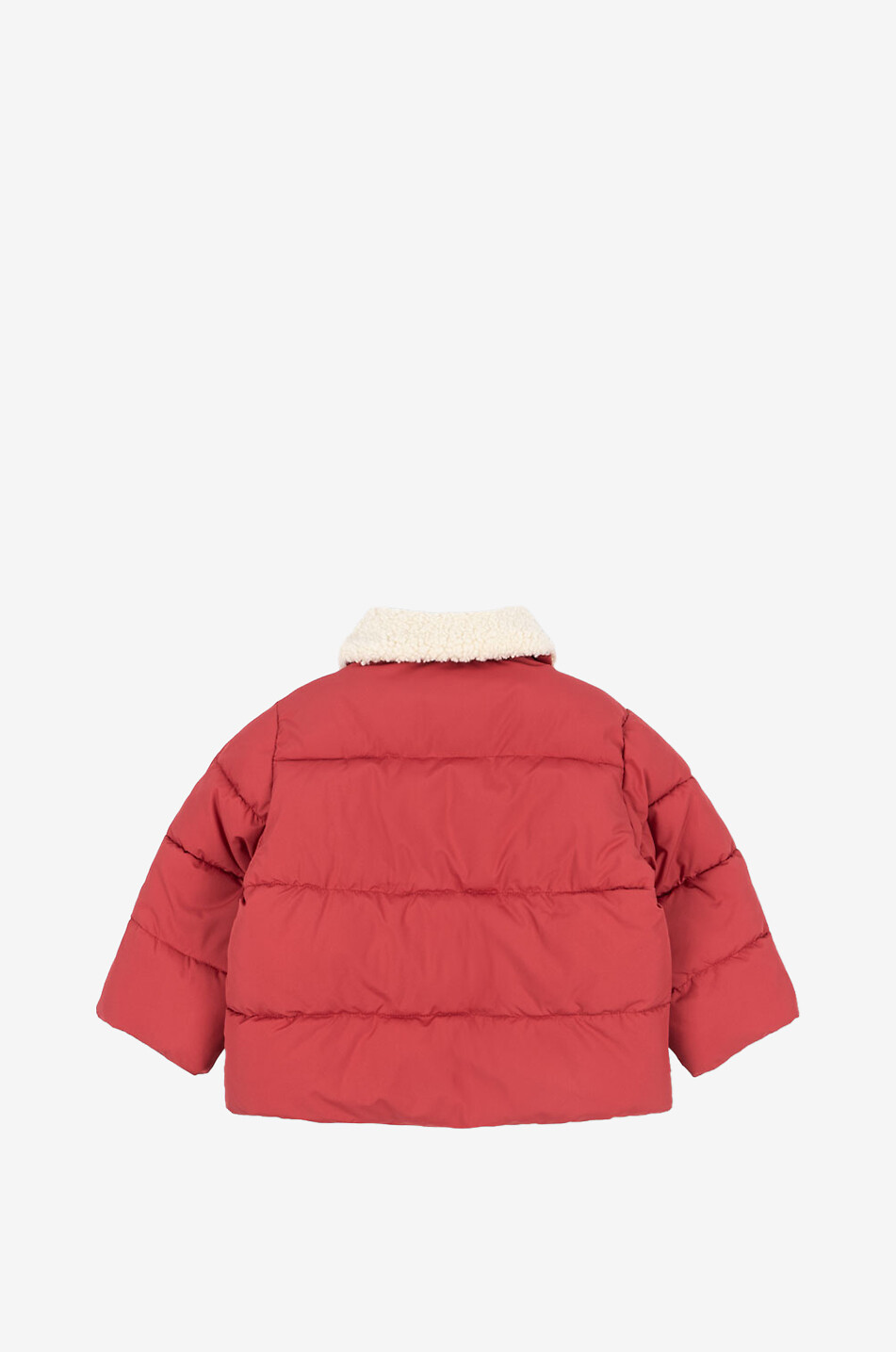 KONGES SLØJD Kurze Daunenjacke mit besticktem Bubikragen für Mädchen Alpi Mädchen ROT 2