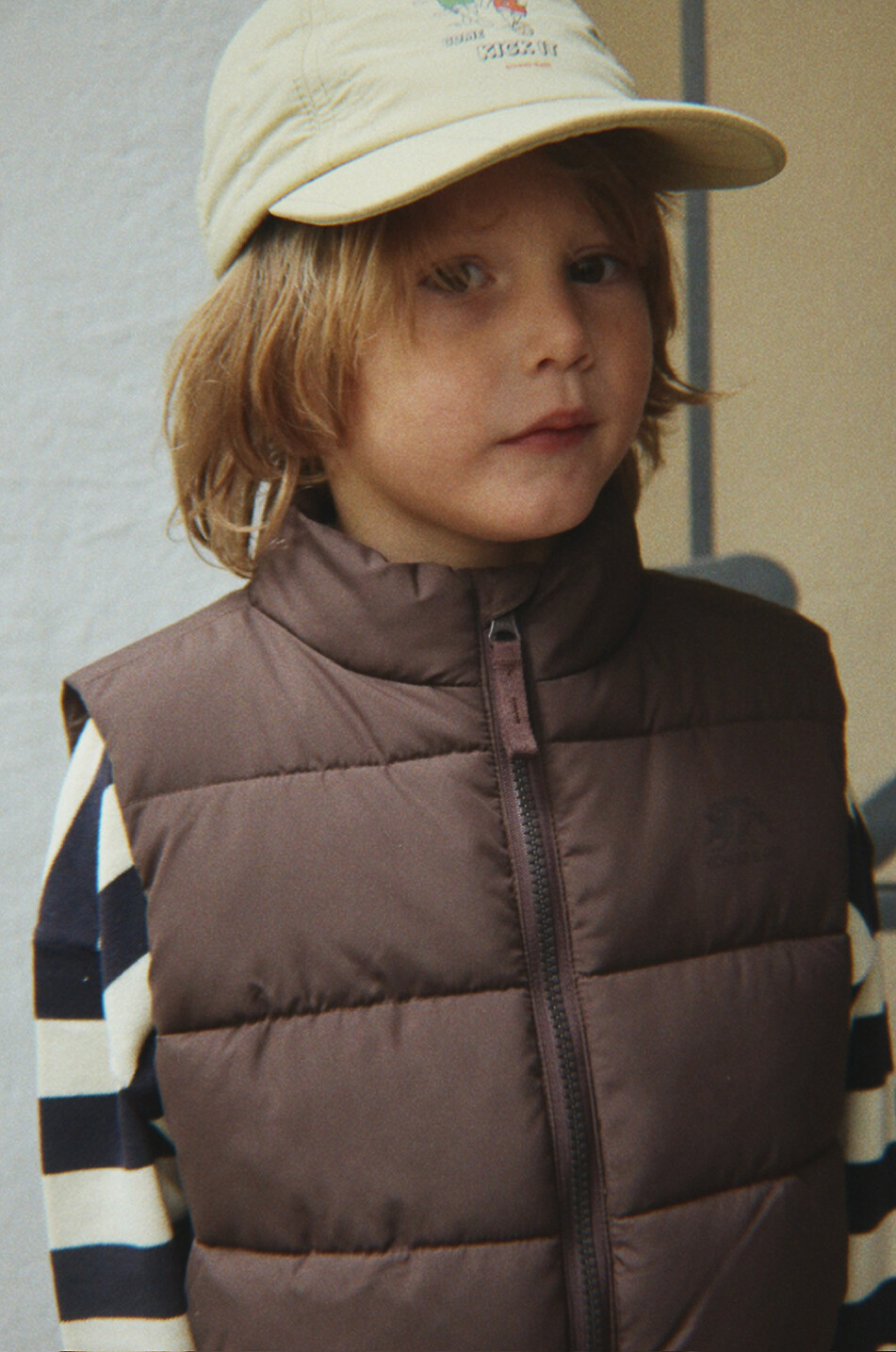 KONGES SLØJD Alpi boy's sleeveless quilted down jacket Boy BROWN 3