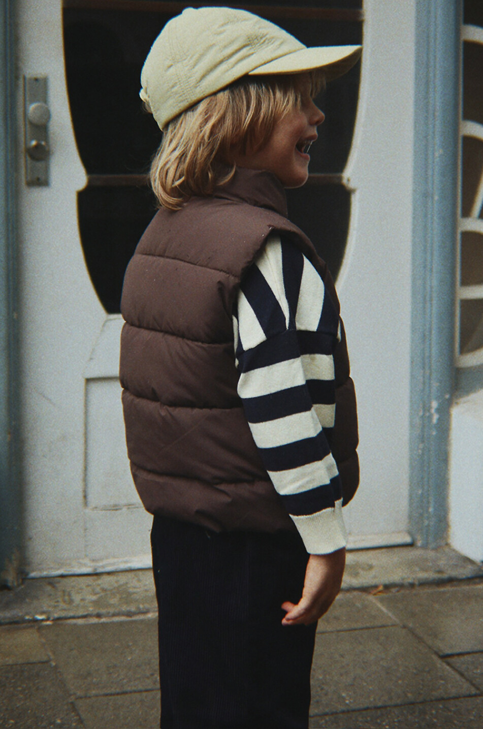 KONGES SLØJD Alpi boy's sleeveless quilted down jacket Boy BROWN 4