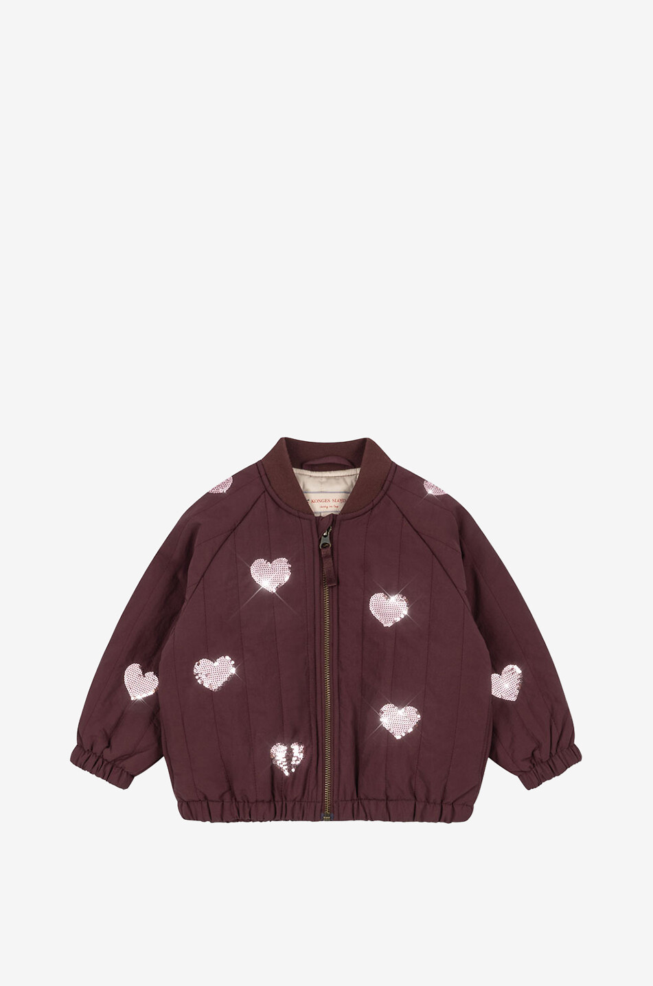 KONGES SLØJD Mädchen-Bomberjacke aus Nylon mit Pailletten Juno Mädchen BRAUN 1
