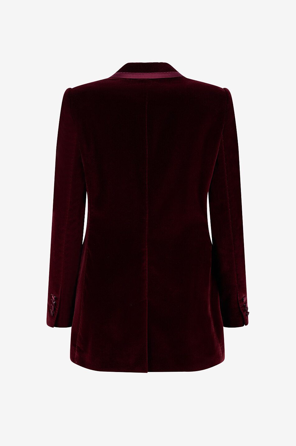 DOLCE & GABBANA Taillierter Blazer aus Baumwollsamt und Seide Sartoriale Damen DUNKELROT 2
