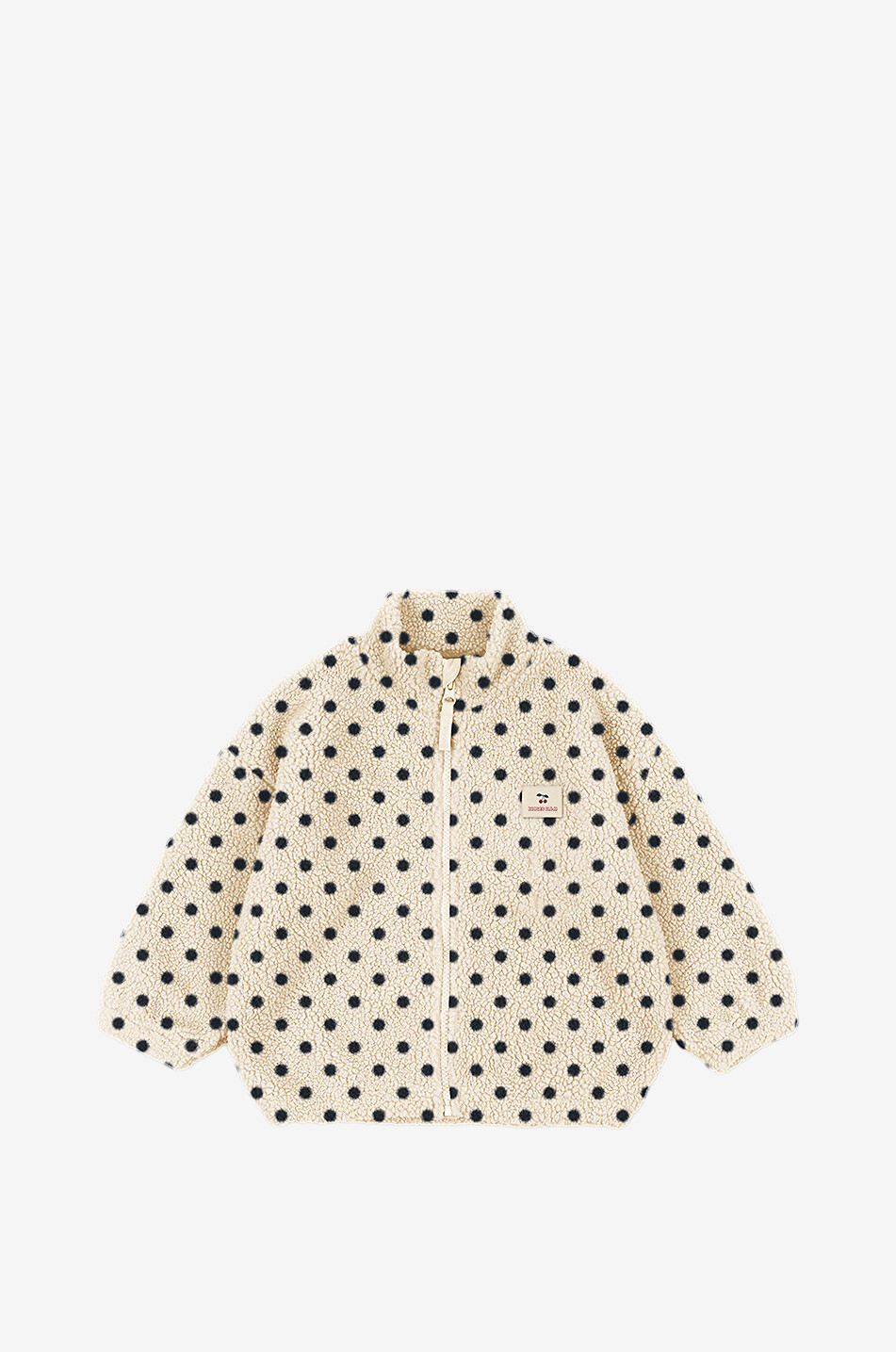 KONGES SLØJD Kinder-Fleecejacke mit Motiven und Stickereien Jody Unisex Hellbeige 1
