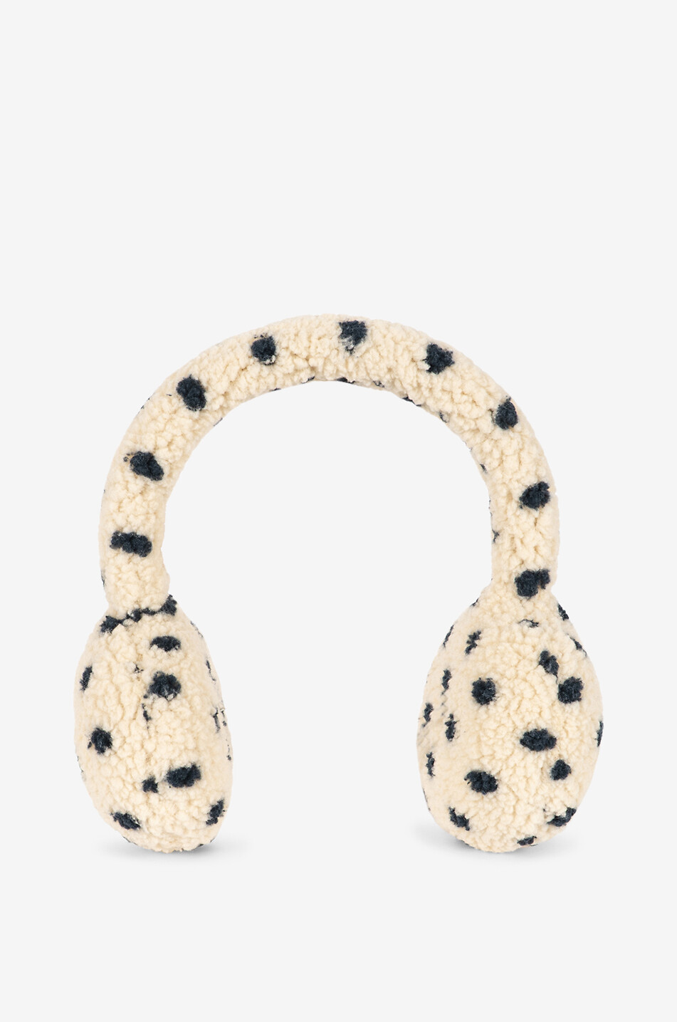 KONGES SLØJD Jody girl's polka-dot teddy fleece earmuffs Girl Light beige 1