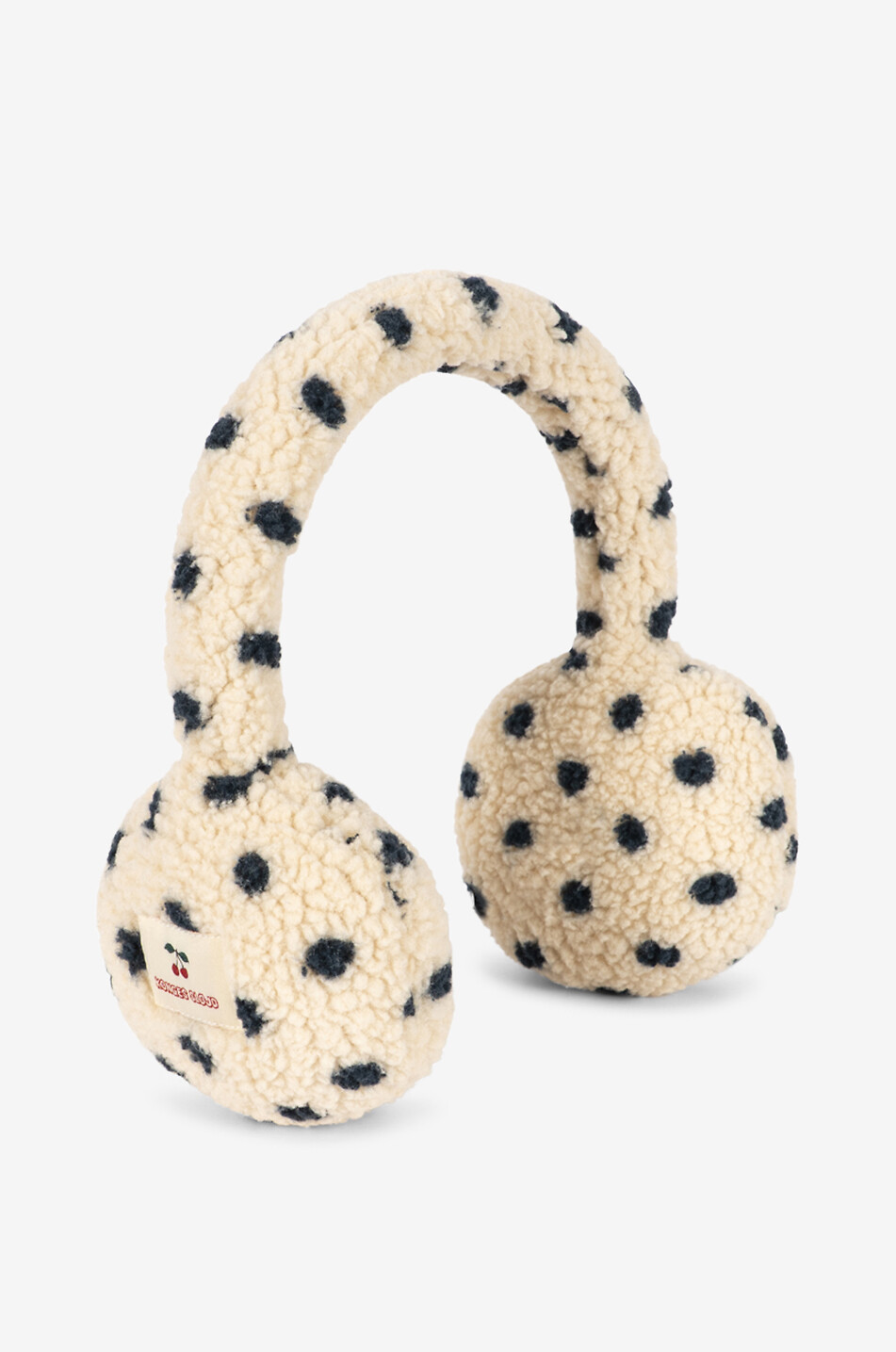 KONGES SLØJD Jody girl's polka-dot teddy fleece earmuffs Girl Light beige 2