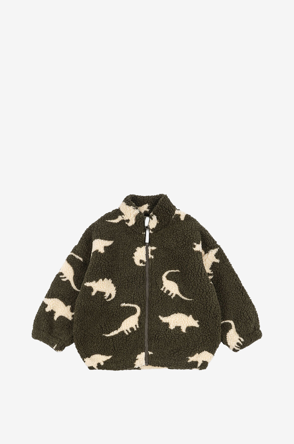 KONGES SLØJD Kinder-Fleece-Jacke mit Print Jody Unisex KHAKI 1