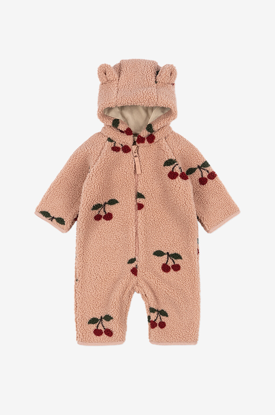 KONGES SLØJD Jody hooded printed fleece baby all-in-one Baby PINK 1