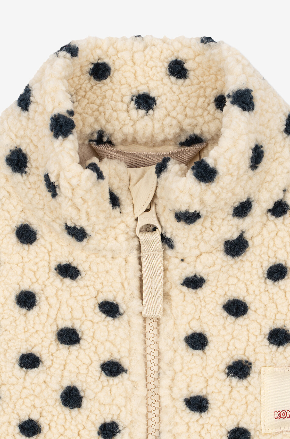 KONGES SLØJD Gilet en polaire à pois et col montant fille Jody Fille Beige clair 6
