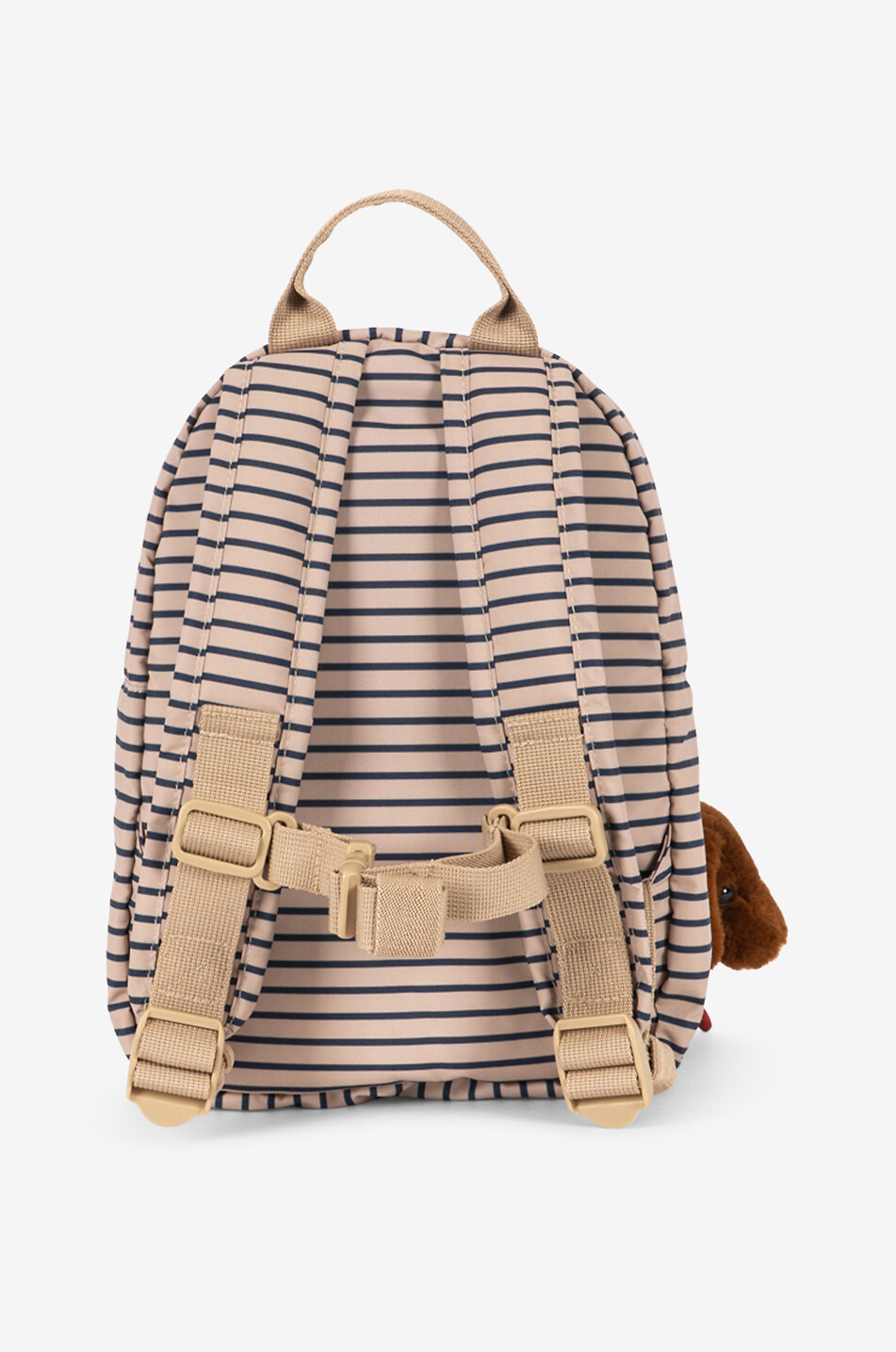 KONGES SLØJD Nohr striped embroidered girl's backpack with charm Girl LIGHT PINK 2