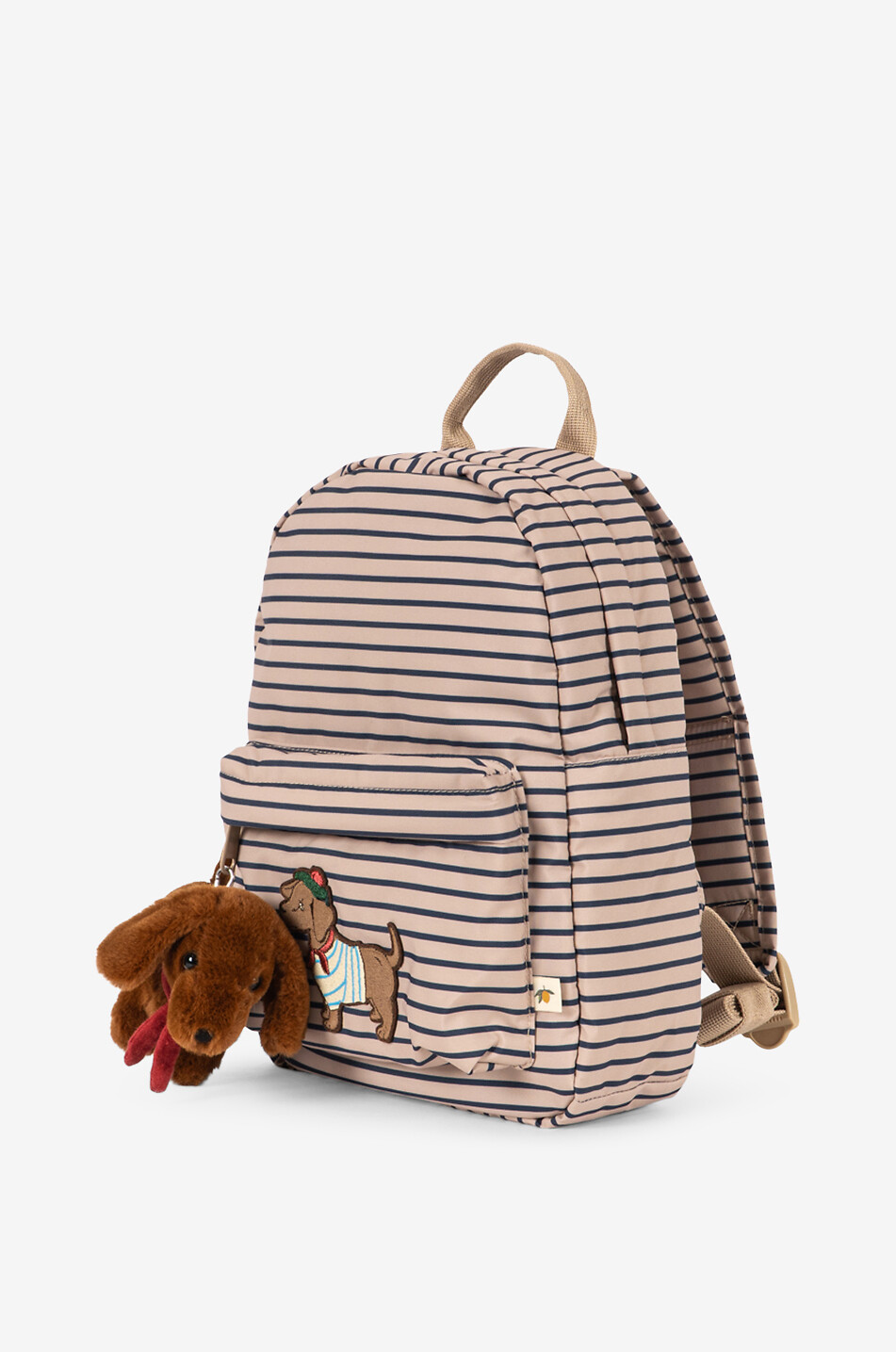 KONGES SLØJD Nohr striped embroidered girl's backpack with charm Girl LIGHT PINK 5