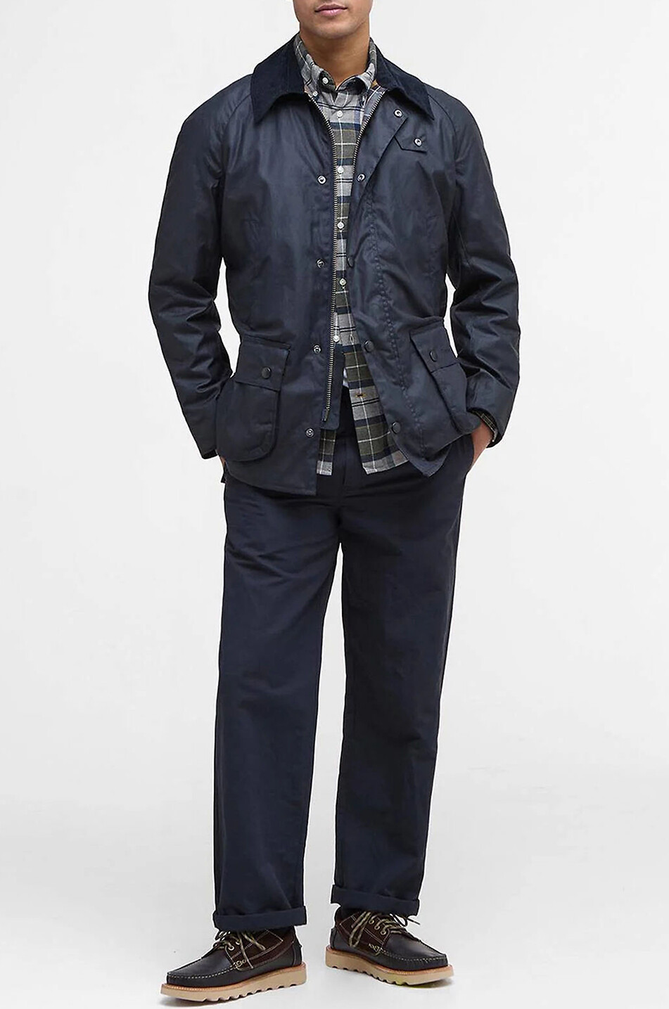 BARBOUR Ashby waxed cotton shirt-collar jacket Men BLACK 2