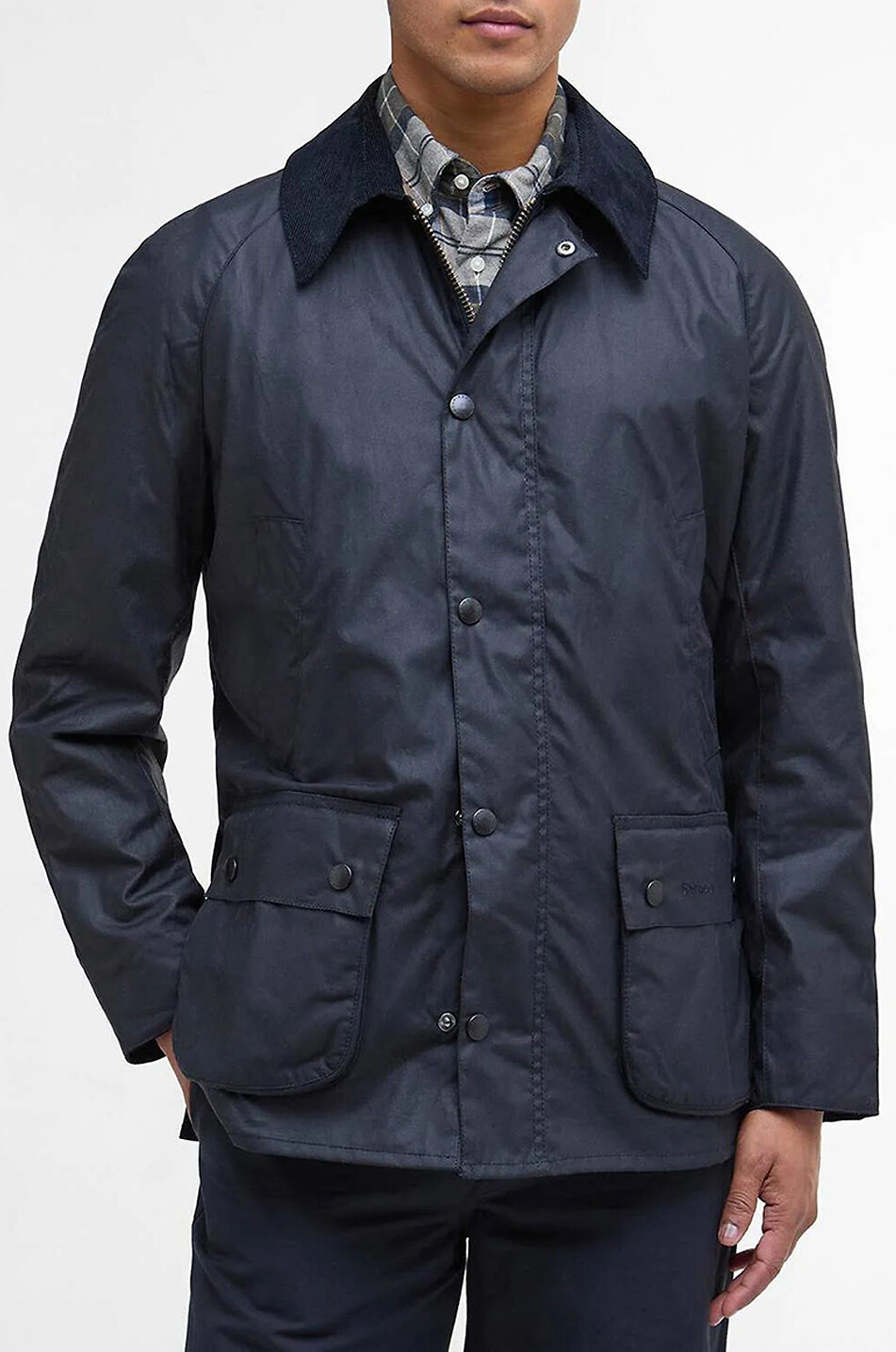 BARBOUR Ashby waxed cotton shirt-collar jacket Men BLACK 4